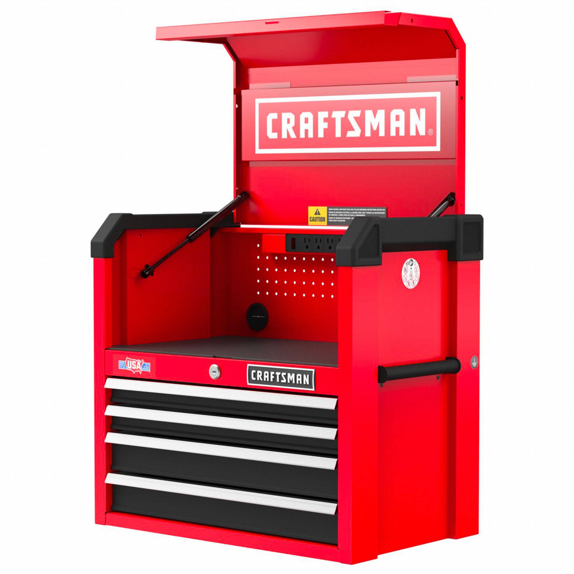 Craftsman S2000 26 in. 4 Drawer Steel Tool Chest 24.7 in. H x 16 in. D