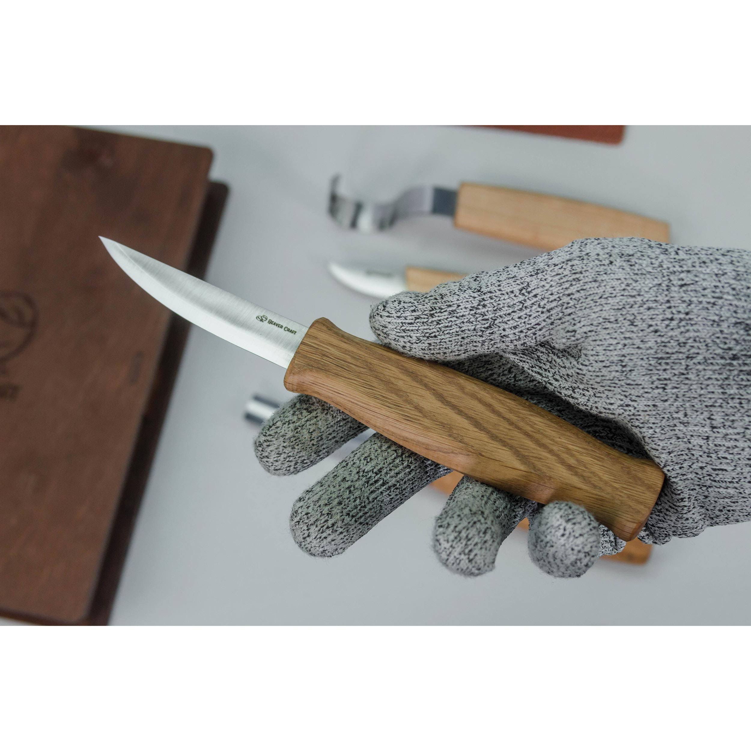 BeaverCraft Spoon and Kuksa Carving Professional Set in Gift Book Box, Size: Small