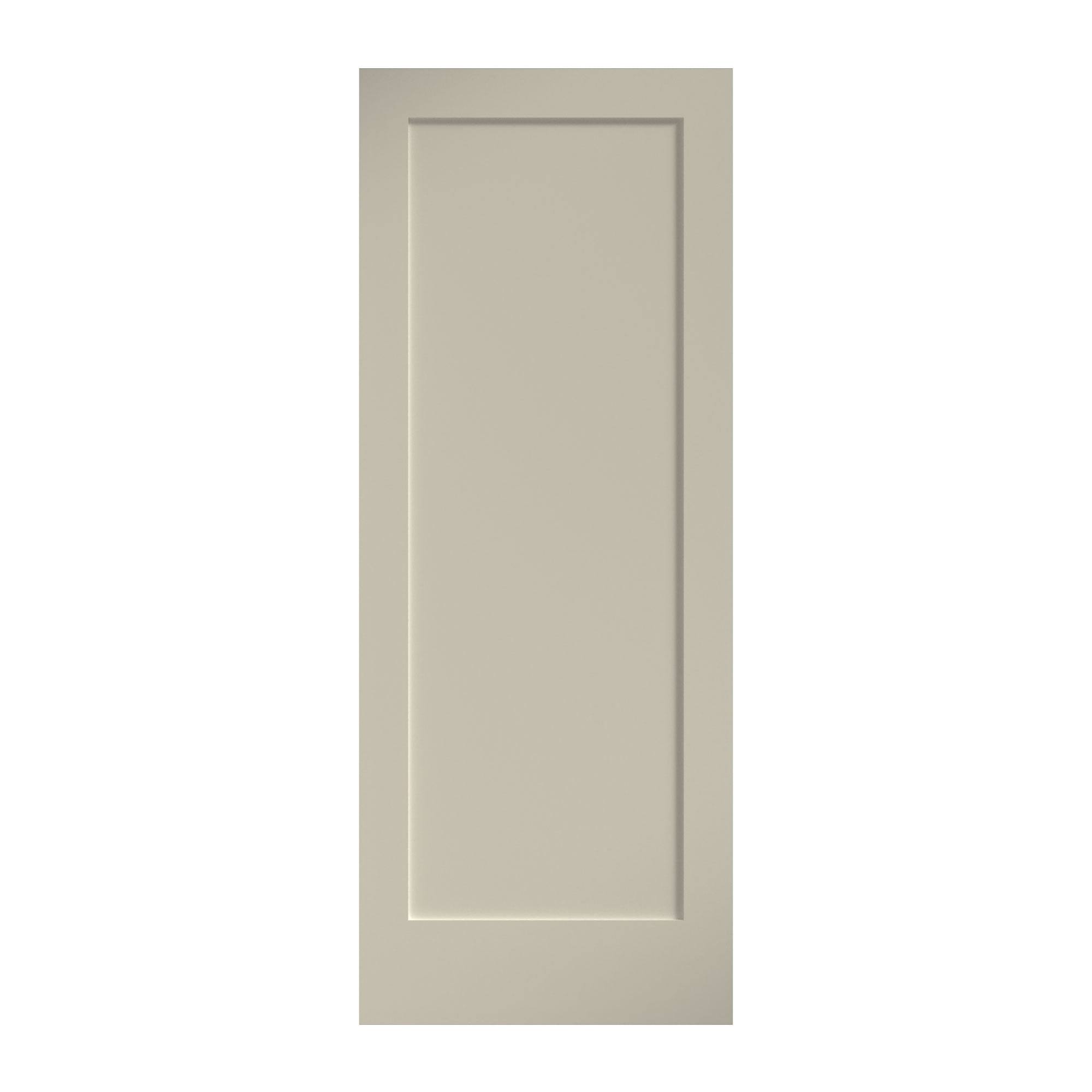 EightDoors 30 in. x 80 in. x 1-3/8 in. Shaker White Primed 1-Panel Solid Core Wood Interior Slab Door
