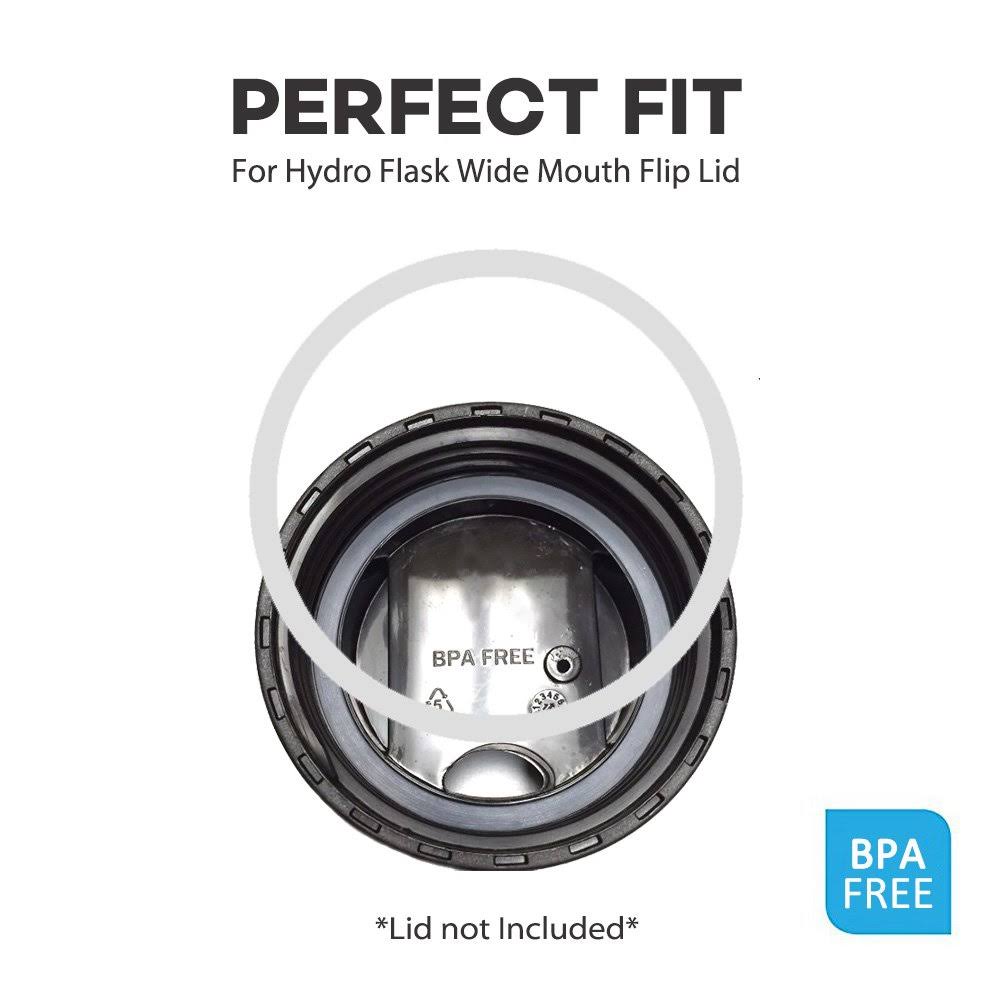 3-Pack Hydro Flask Gaskets Seals Replacement for Wide Mouth Flip Lid Cap, BPA-Free Rubber Stoppers