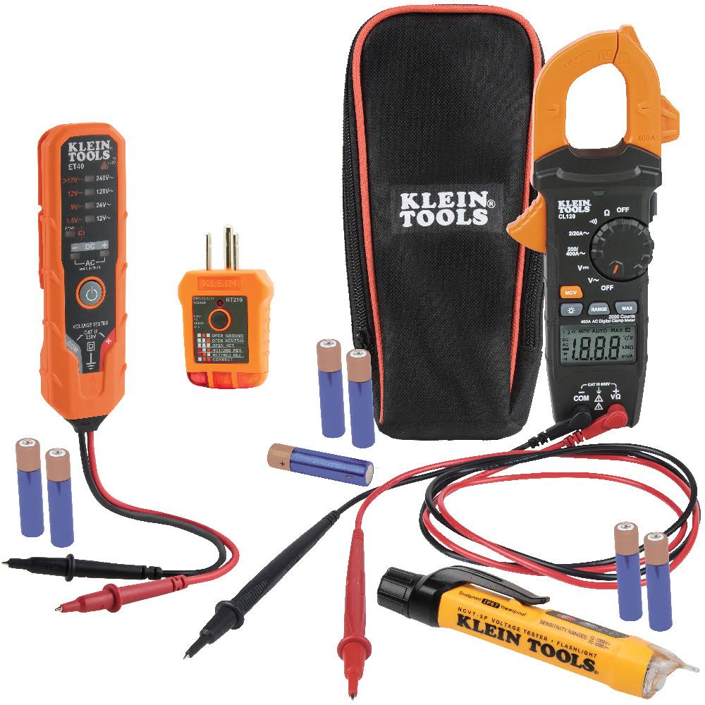 Klein Tools CL120VP- Clamp Meter Electrical Test Kit