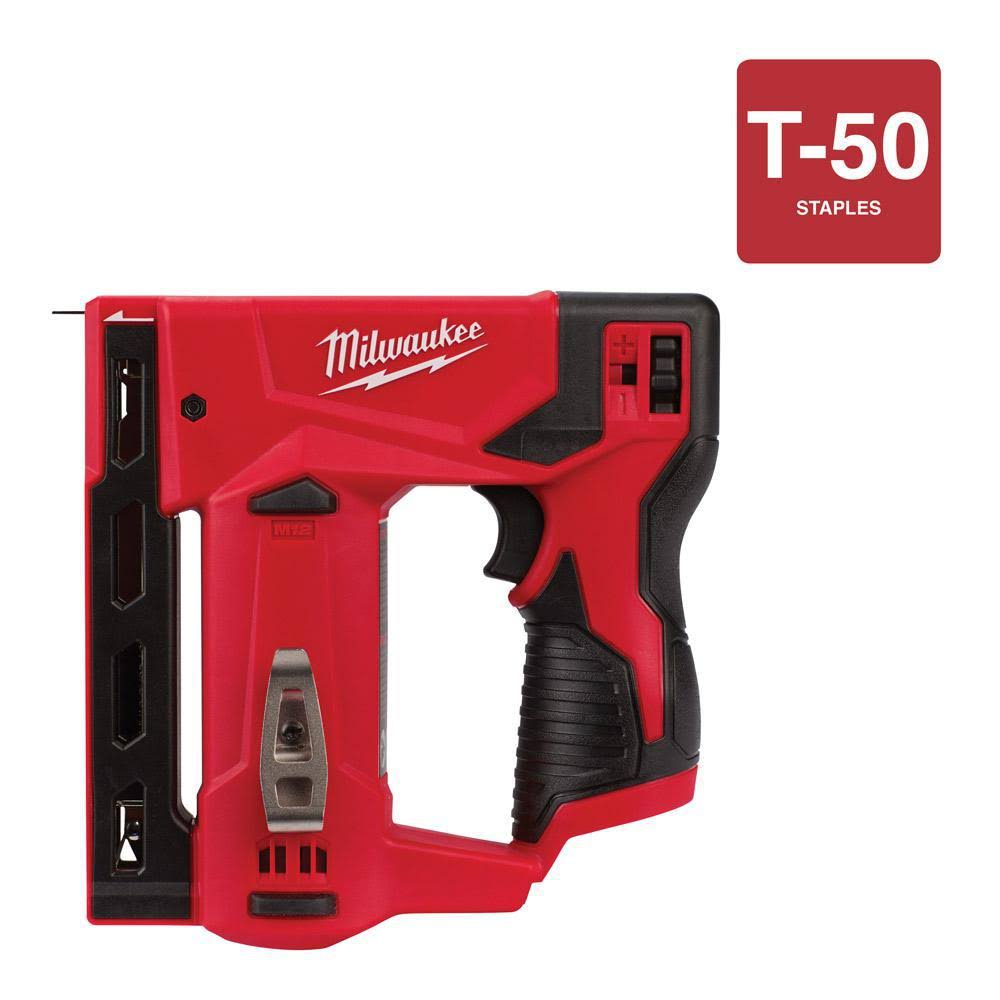 Milwaukee 24472048112440 M12 12-Volt Lithium-Ion Cordless 3/8 in. Crown Stapler with 4.0 Ah M12 Battery