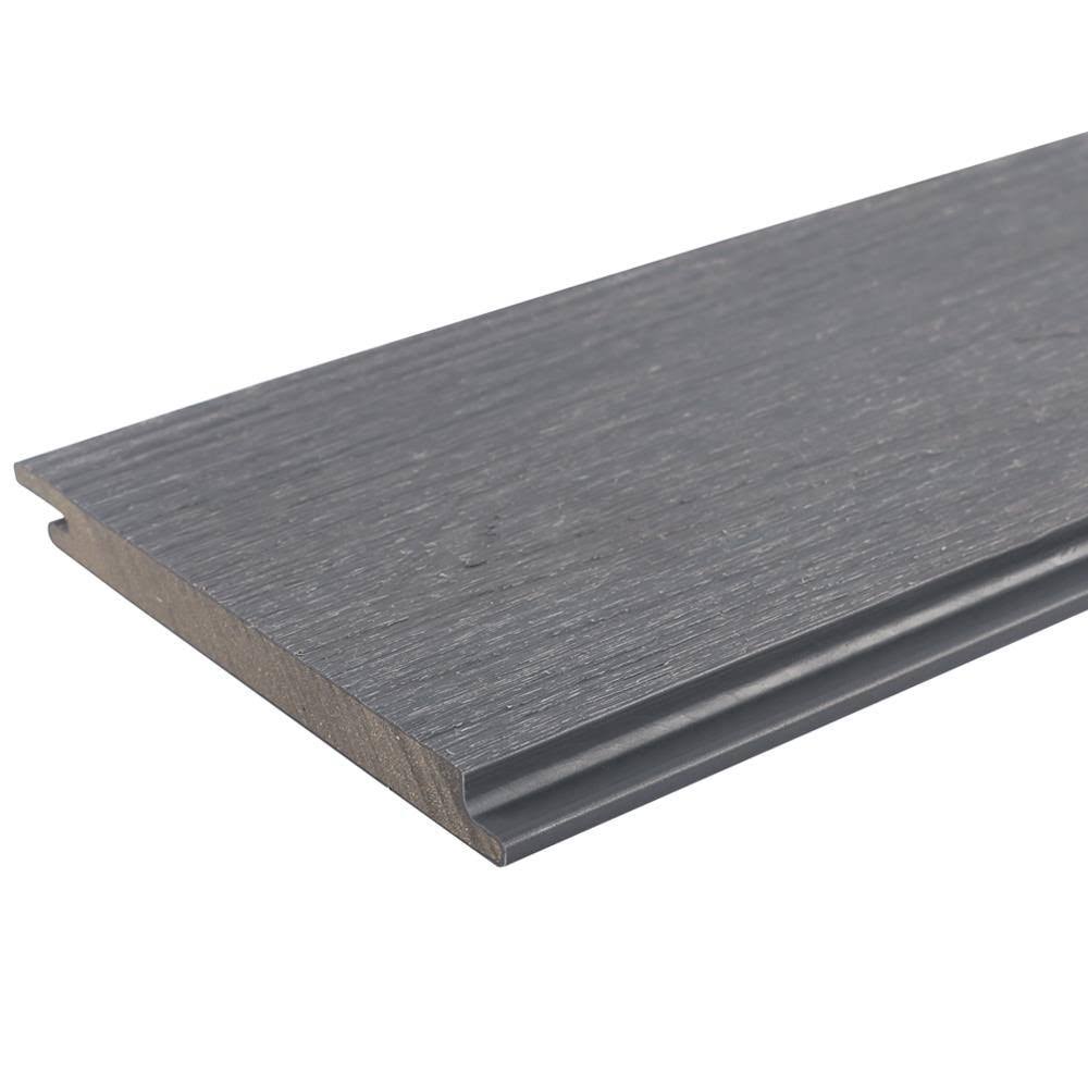 NewTechWood All Weather System 0.5 in. x 5.5 in. x 96 in. Composite Siding Board in Westminster Gray
