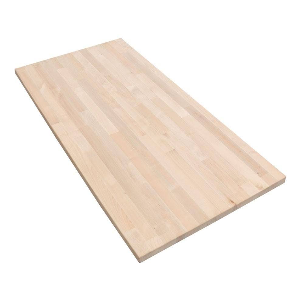 Unfinished Birch 10 ft. L x 25 in. D x 1.5 in. T Butcher Block Countertop
