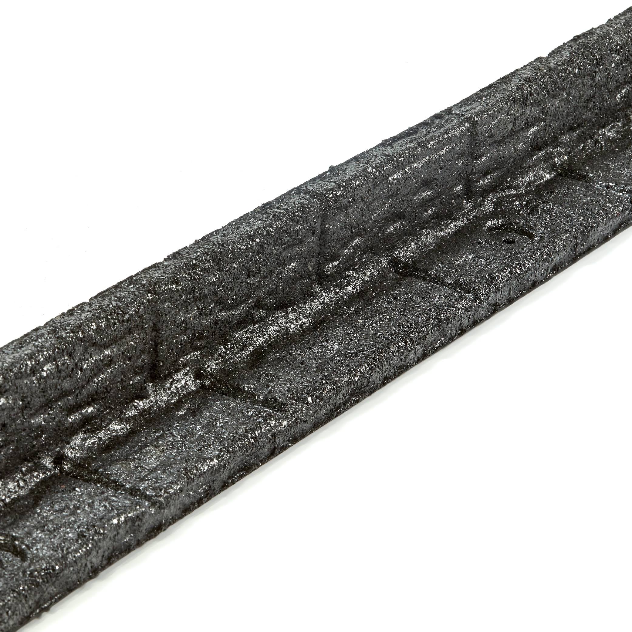 Rubberific Mulch LRE4BK Landscape Edging, 4 ft L, Rubber, Black