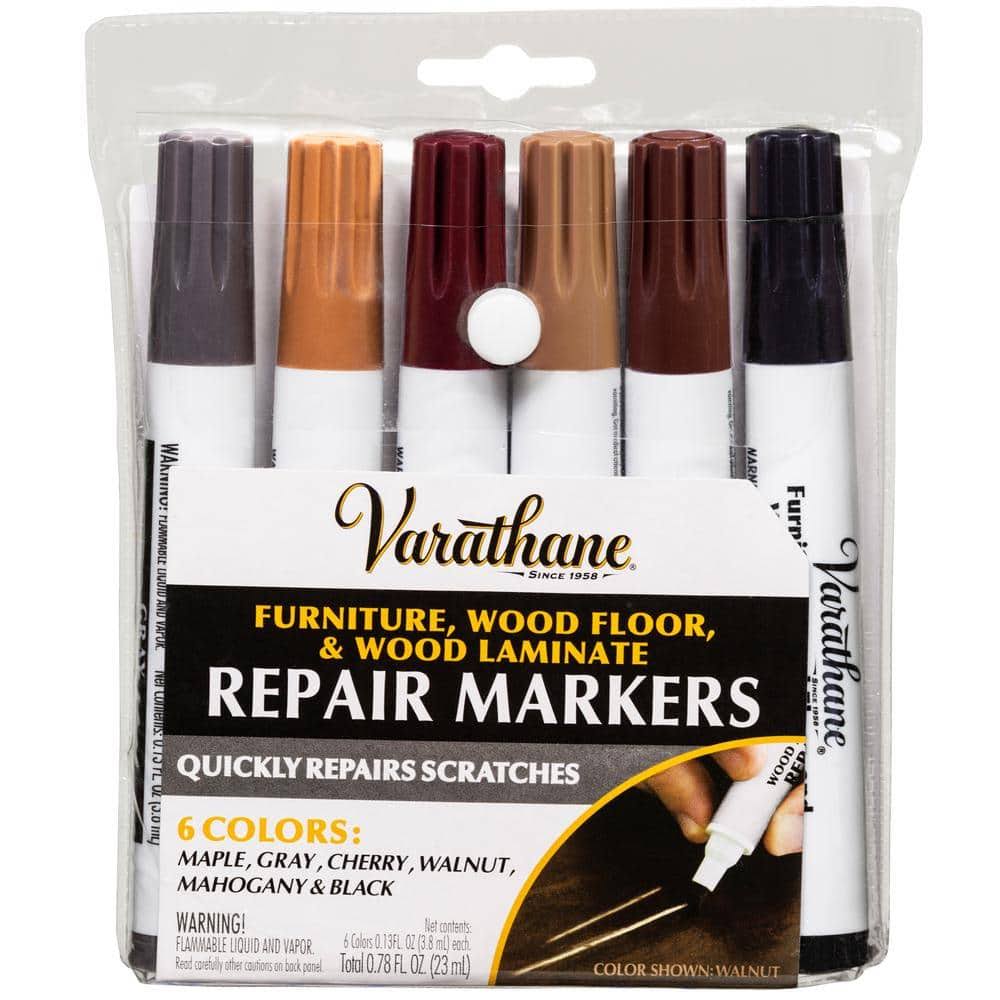 Varathane 347840-12PK Wood Stain Repair Marker Kit, Assorted Warm Tones, 12 Pack