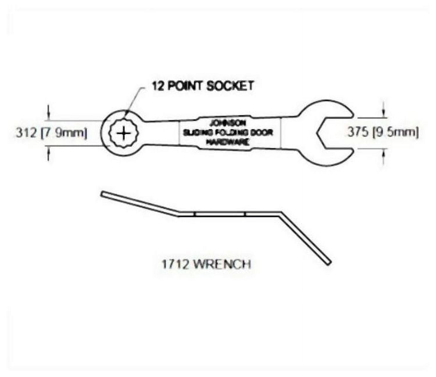 Johnson Hardware Jh1712 Universal Wrench- Silver
