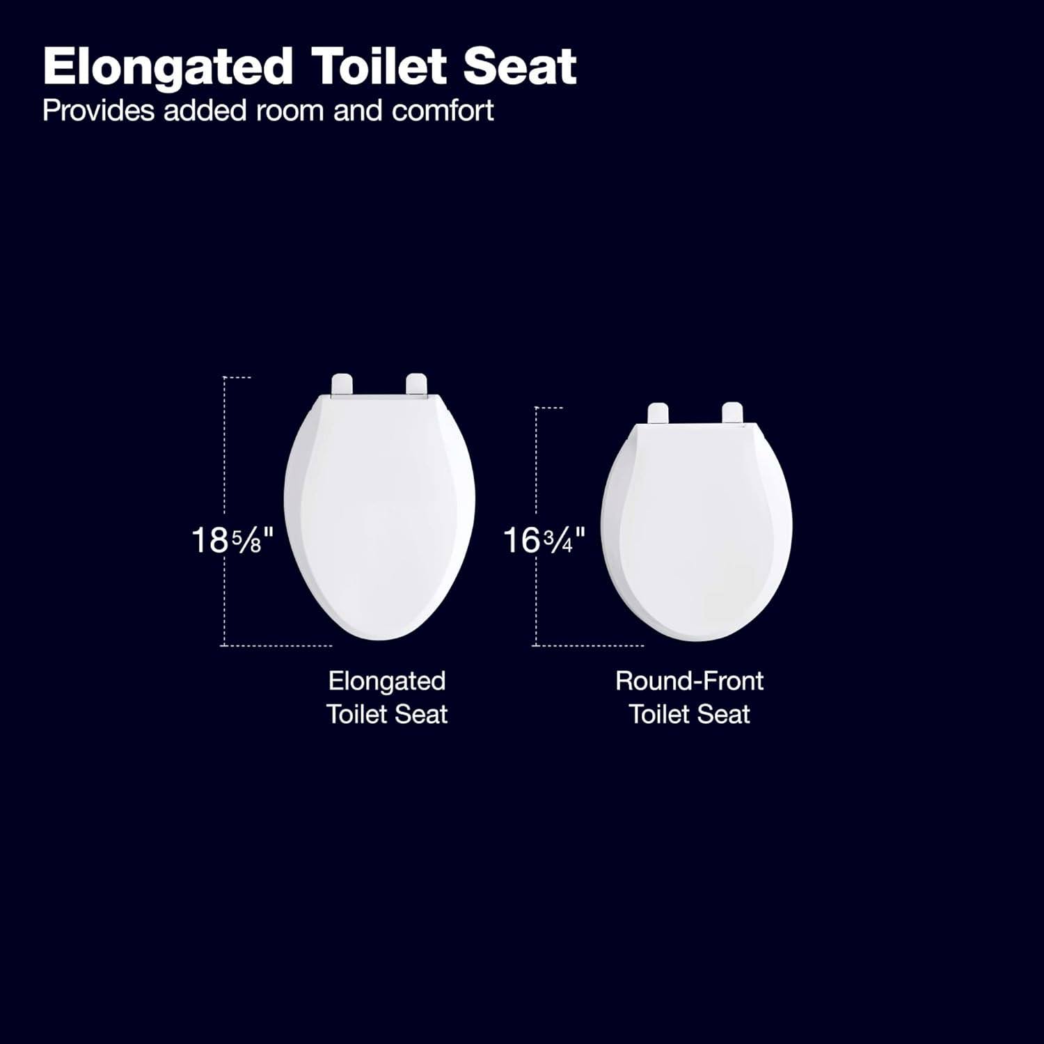 Kohler K-4647-0 Stonewood Elongated Toilet Seat- White