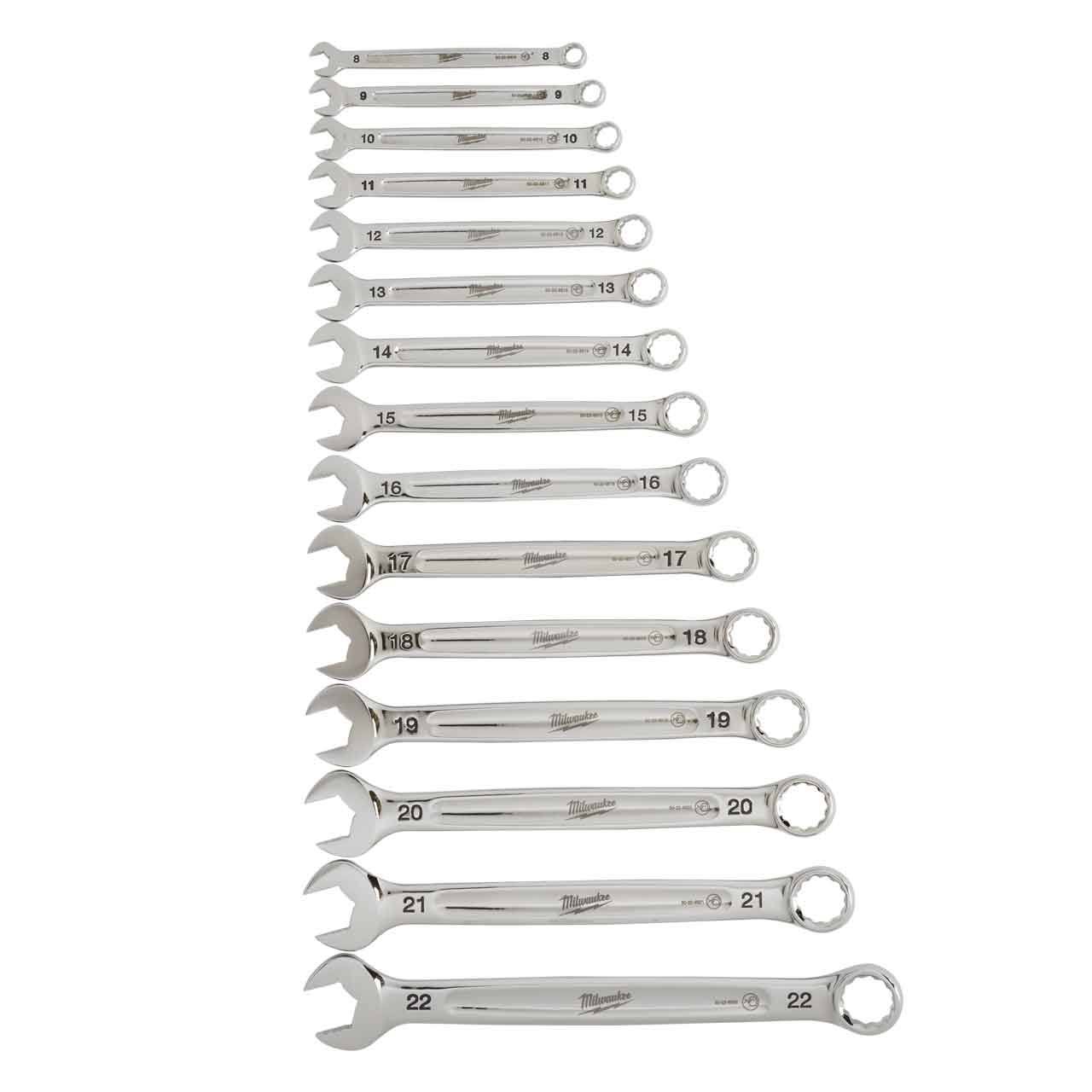 Milwaukee 48-22-9515- 15 Piece Combination Wrench Set Metric