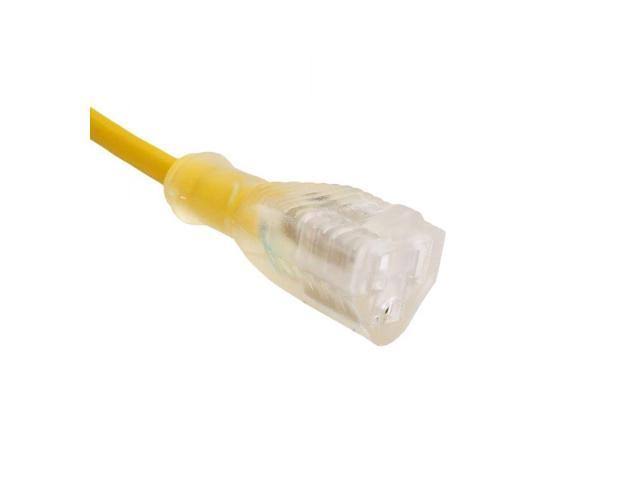 6 ft. 14/3 SJTW Full Copper 15 Amp 125-Volt 1625-Watt Lighted End Indoor/Outdoor Extension Cord (2-Pack)