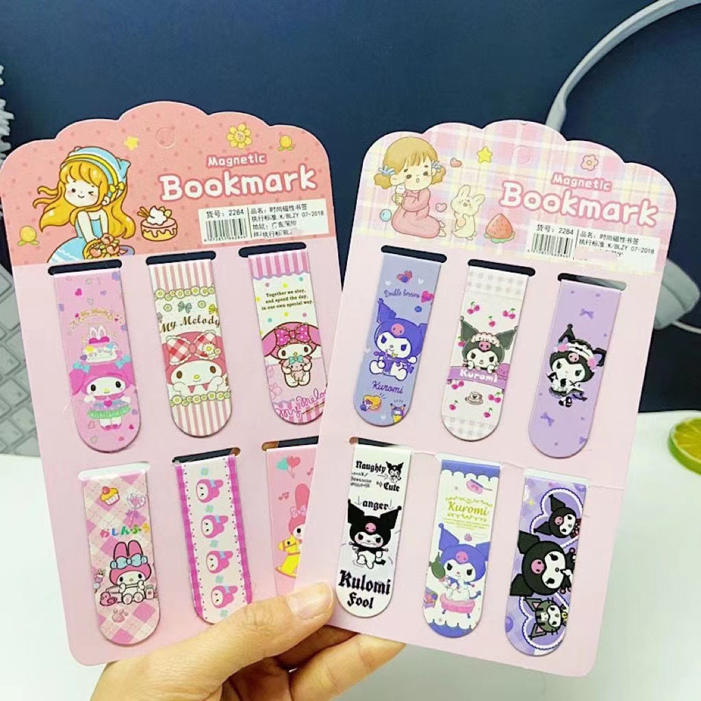 Creative Cartoon Magnetic Bookmarks: Kuromi, My Melody, Sanrio - Double ...