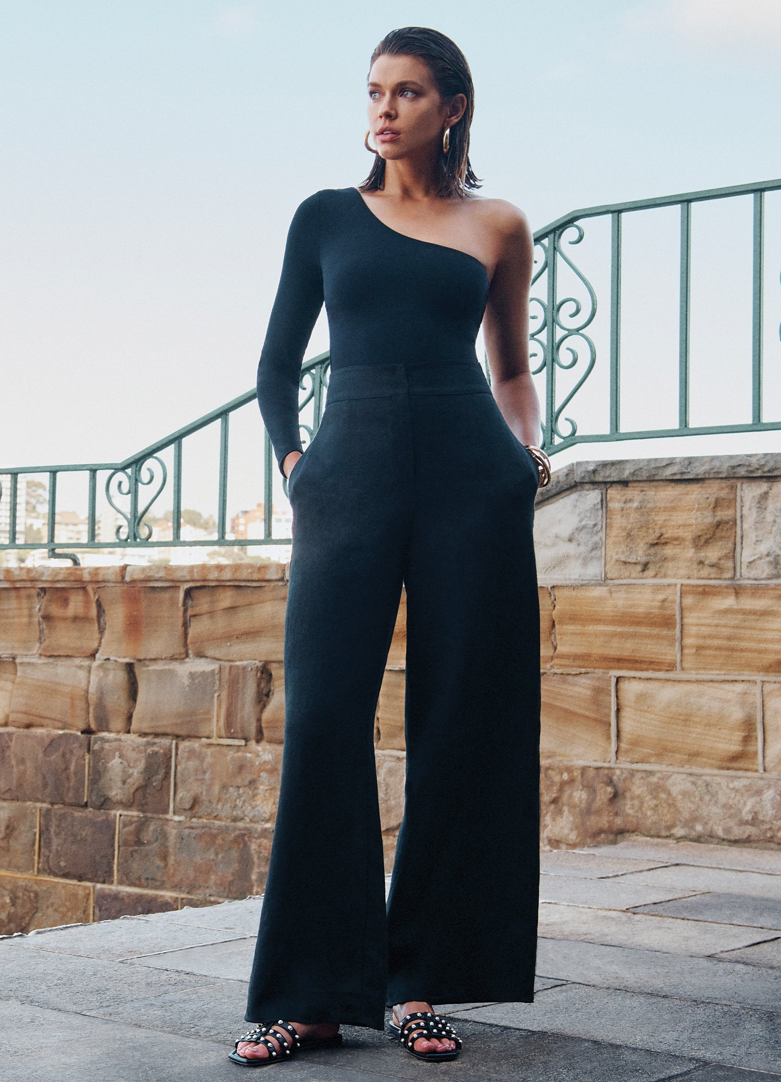 Jetset Wide Leg Pant - Black