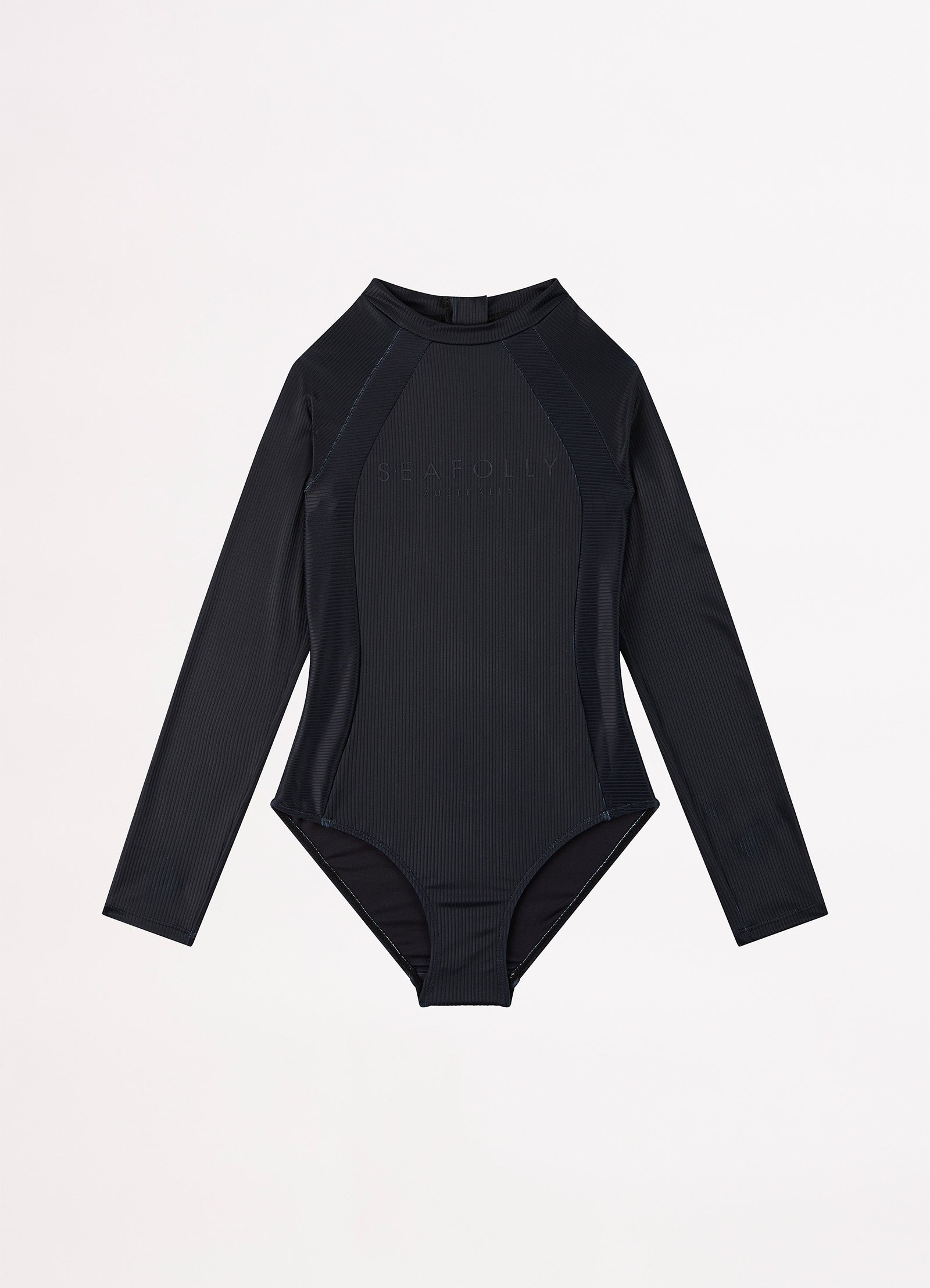 Essential Girls Panelled Paddlesuit - Black