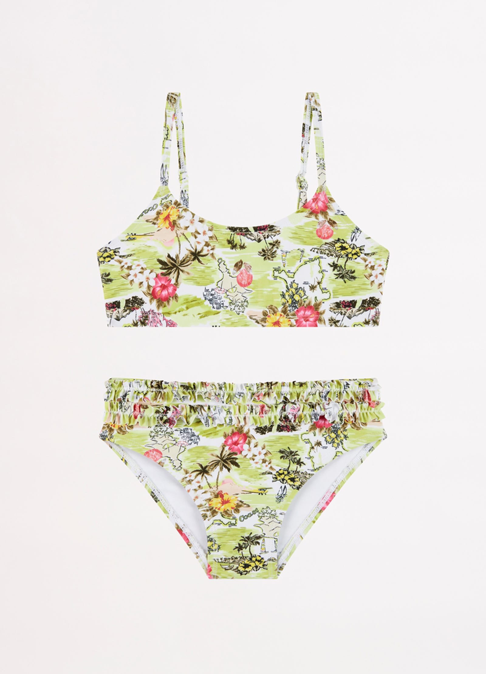 Girls Coast To Coast Bikini Set  - Lime Coast