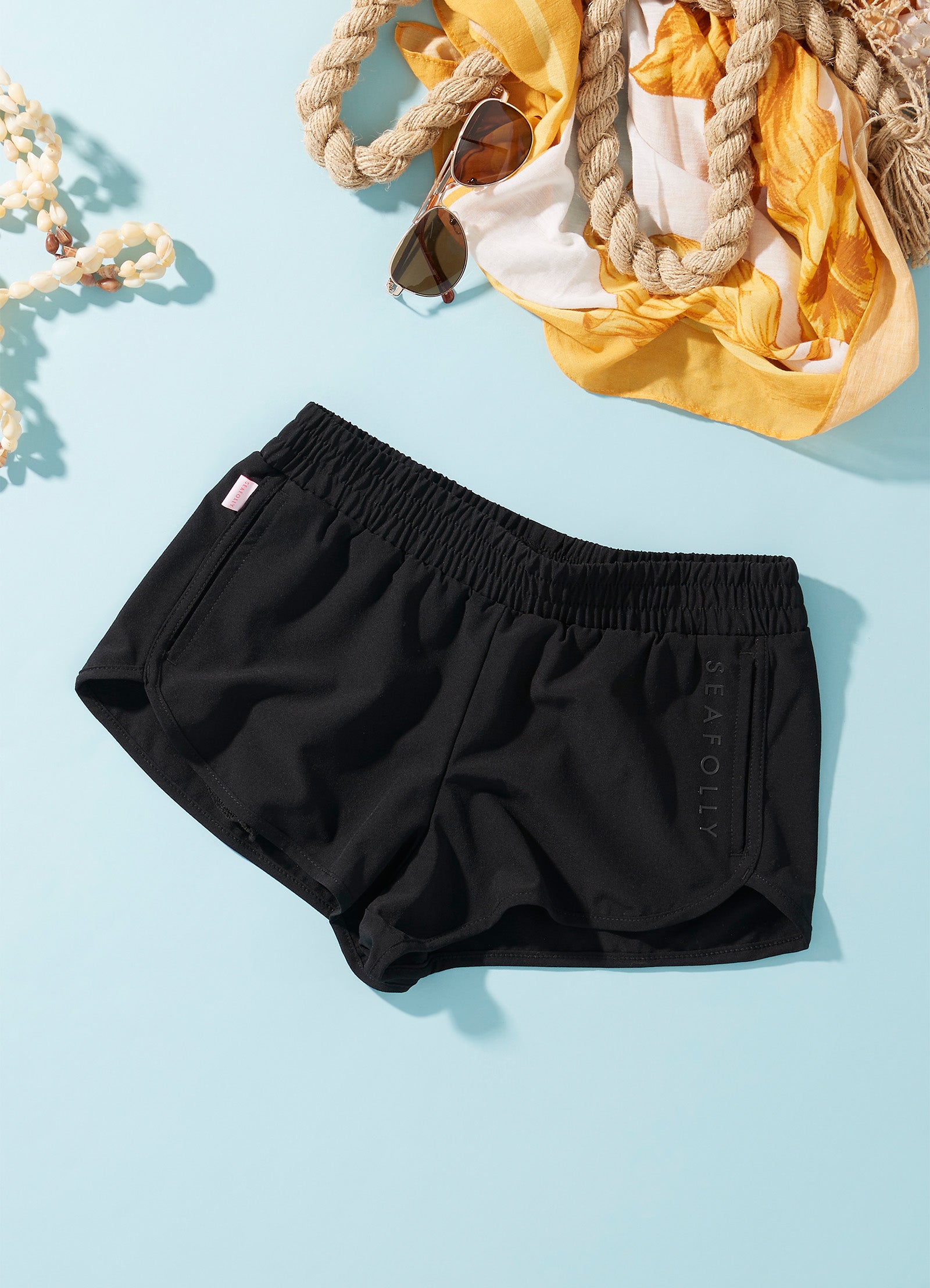 Girls Summer Essential Basic Boardshort  - Black