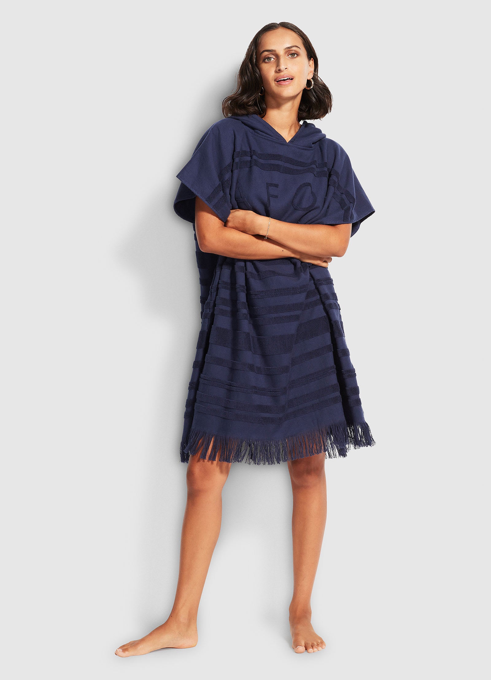 Seaside Towel Poncho - True Navy