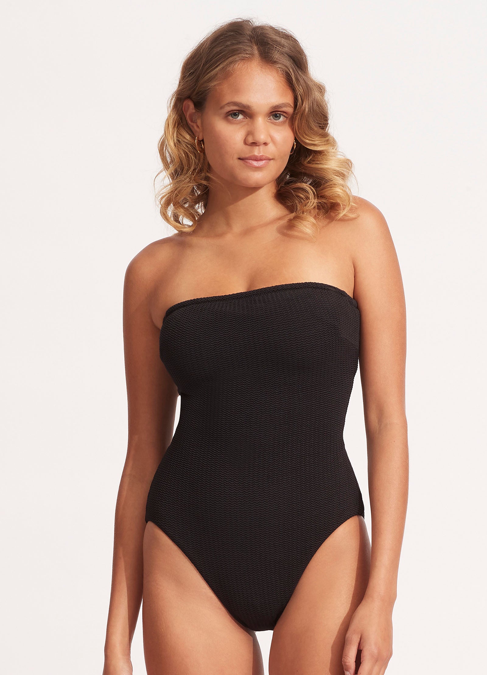 Sea Dive DD Bandeau One Piece - Black