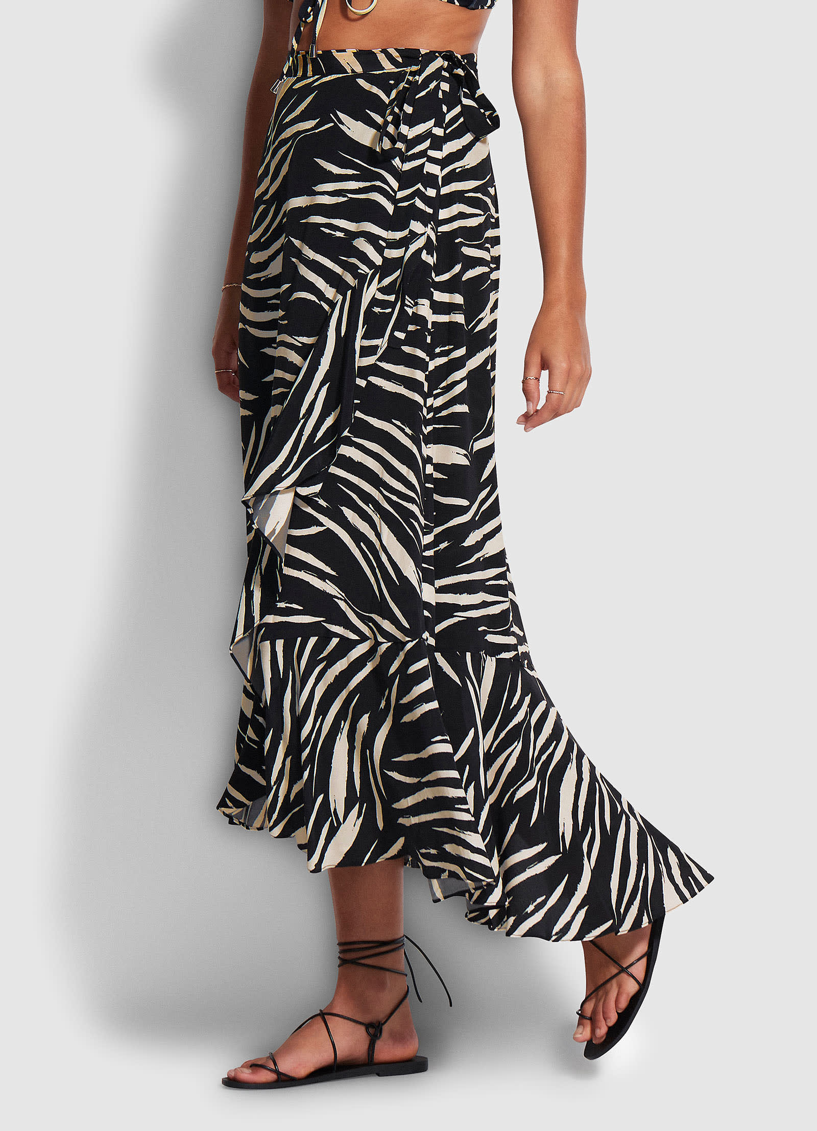 Skin Deep Wrap Skirt  - Black