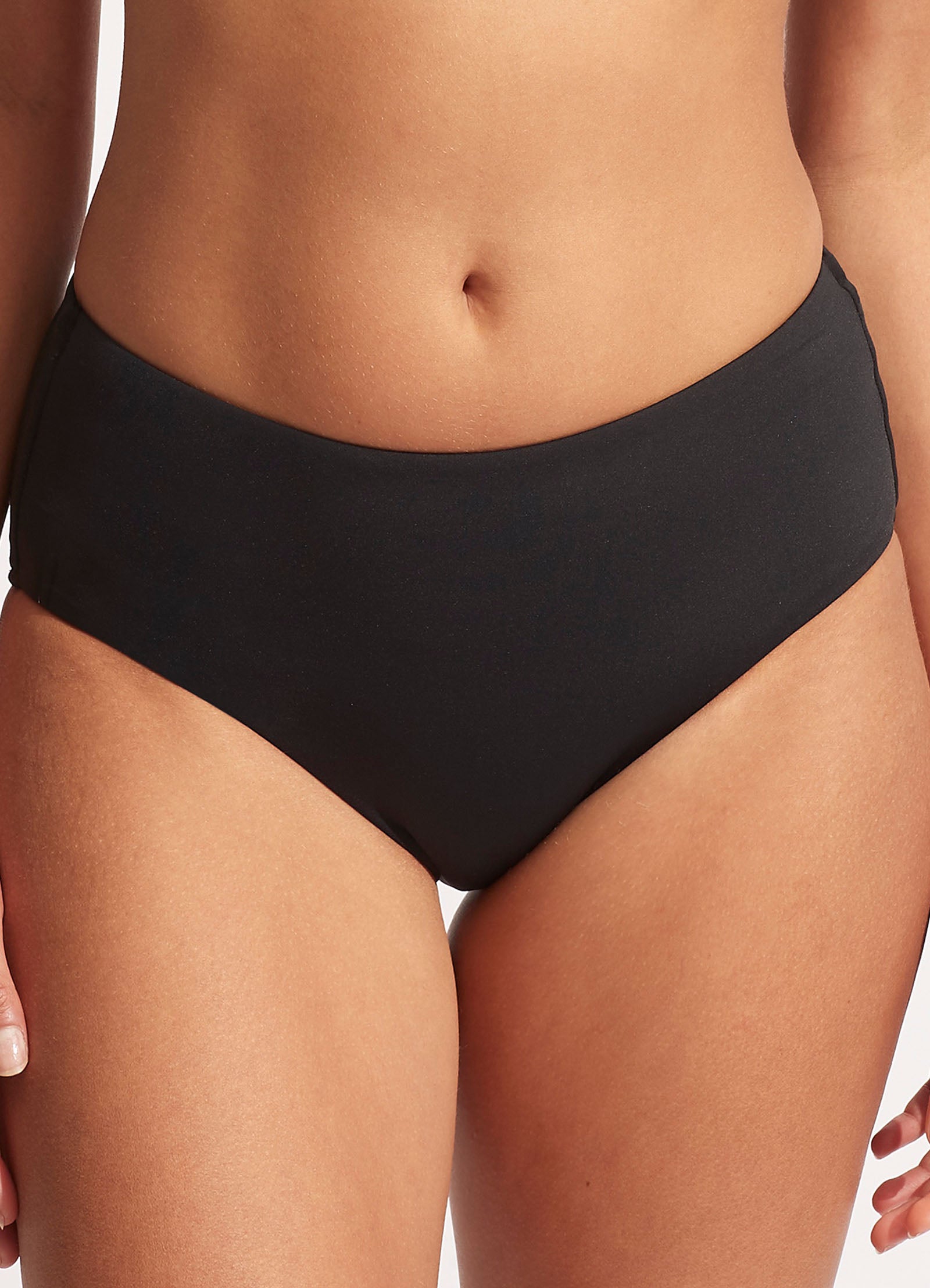 Seafolly Collective Wide Side Retro - Black