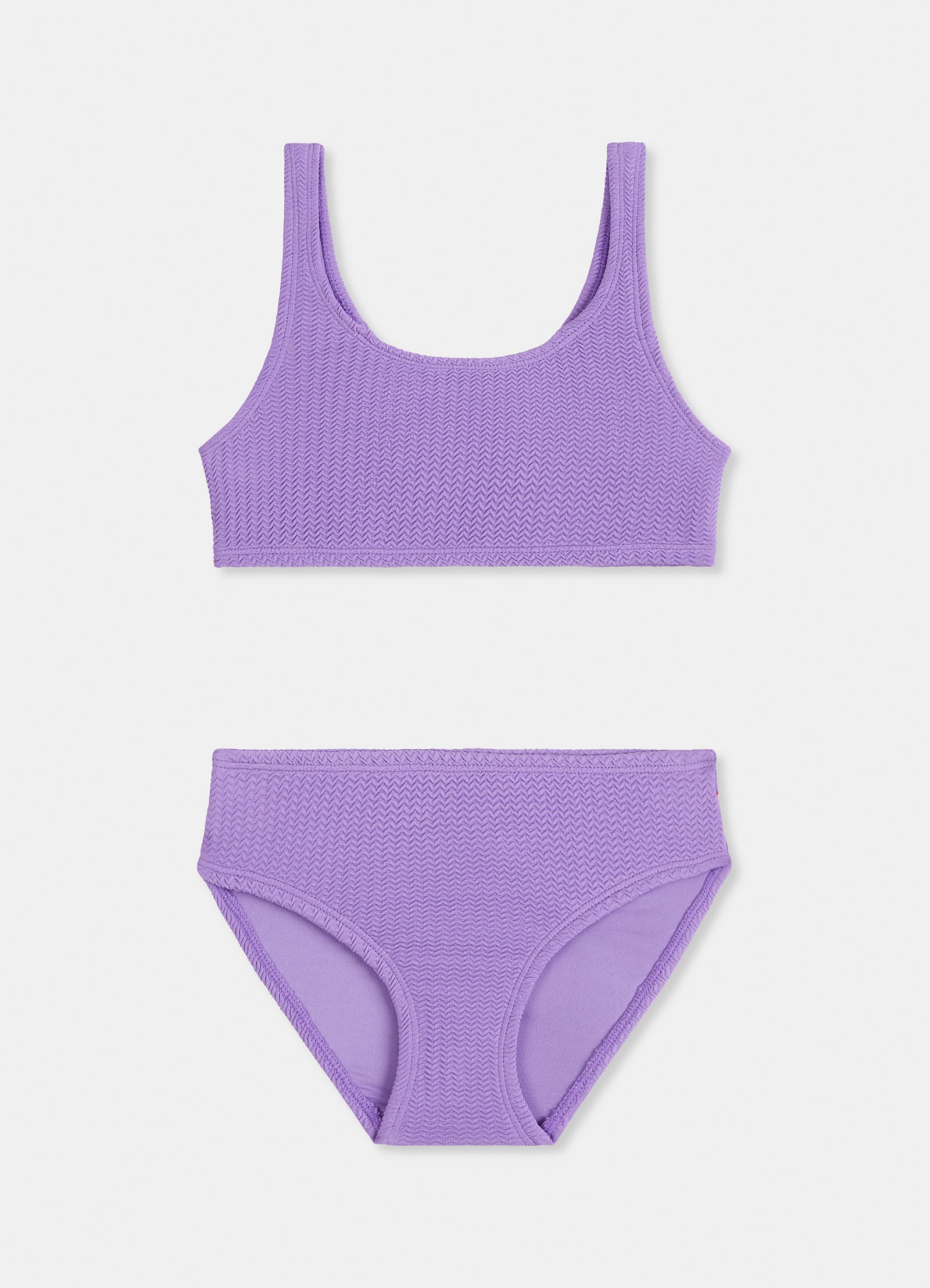 Girls Square Neck Bikini  - Lilac