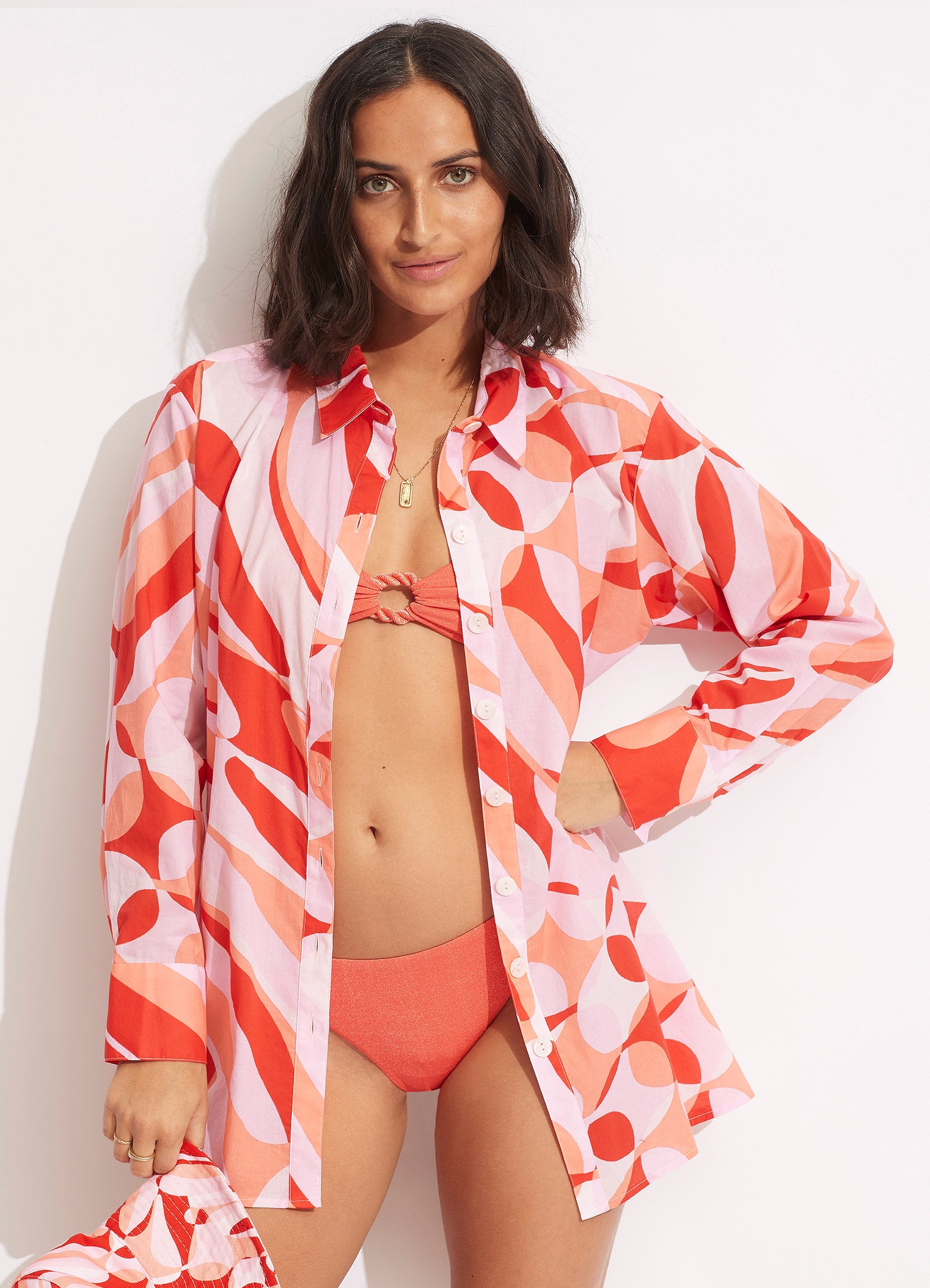 Poolside Shirt - Chintz Pink