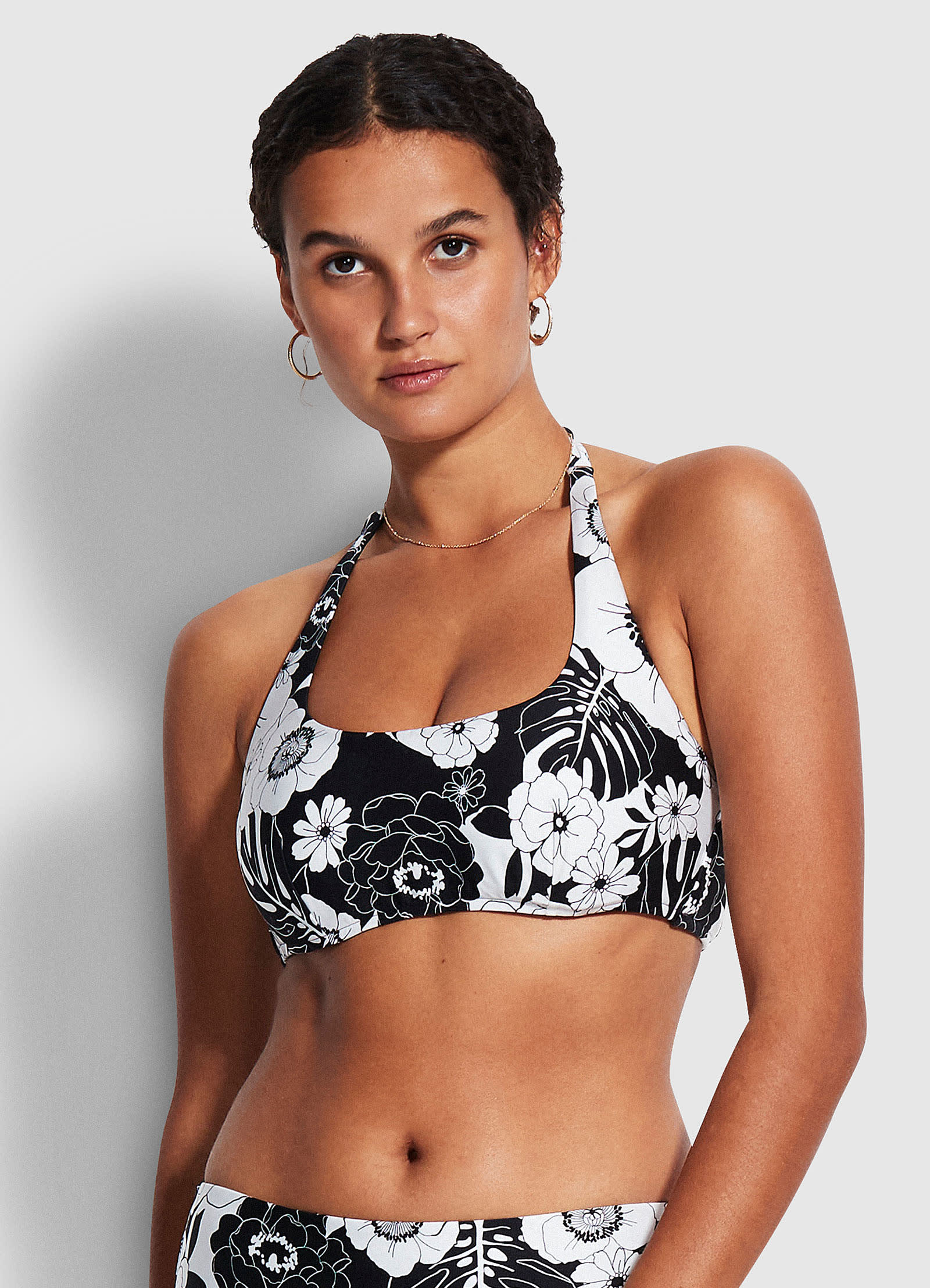 Summer Of Love DD Scoop Neck Halter Top - Black