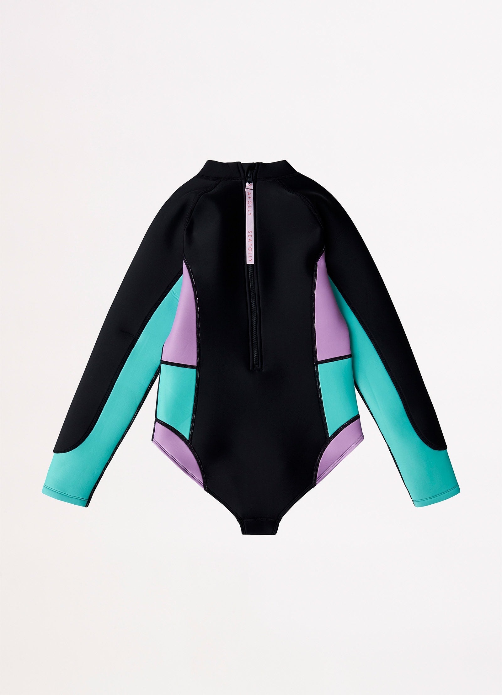 Girls Color Block Wetsuit  - Black Splice