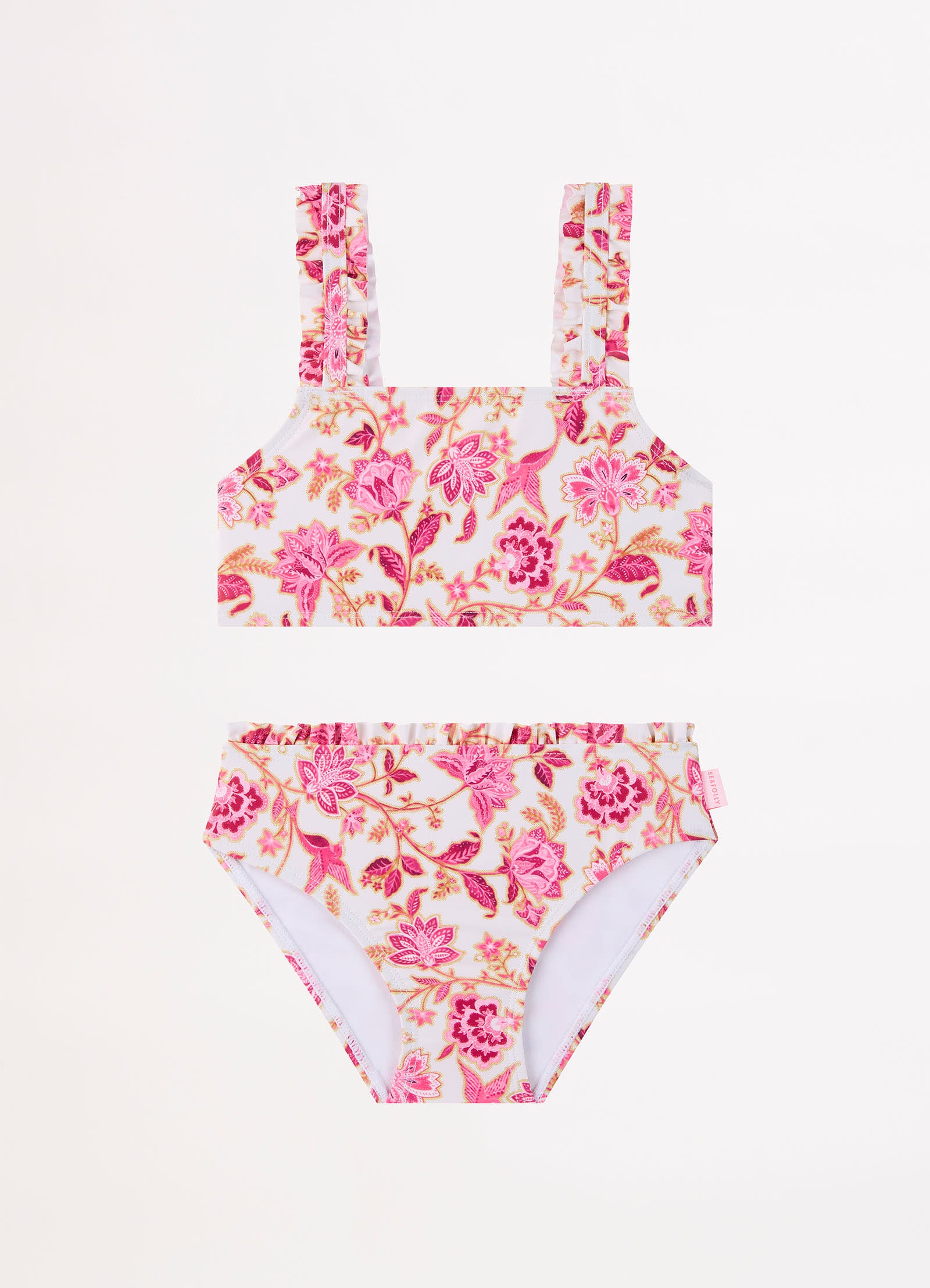 Silk Road Girls Mini Ruffle Bikini - Pink