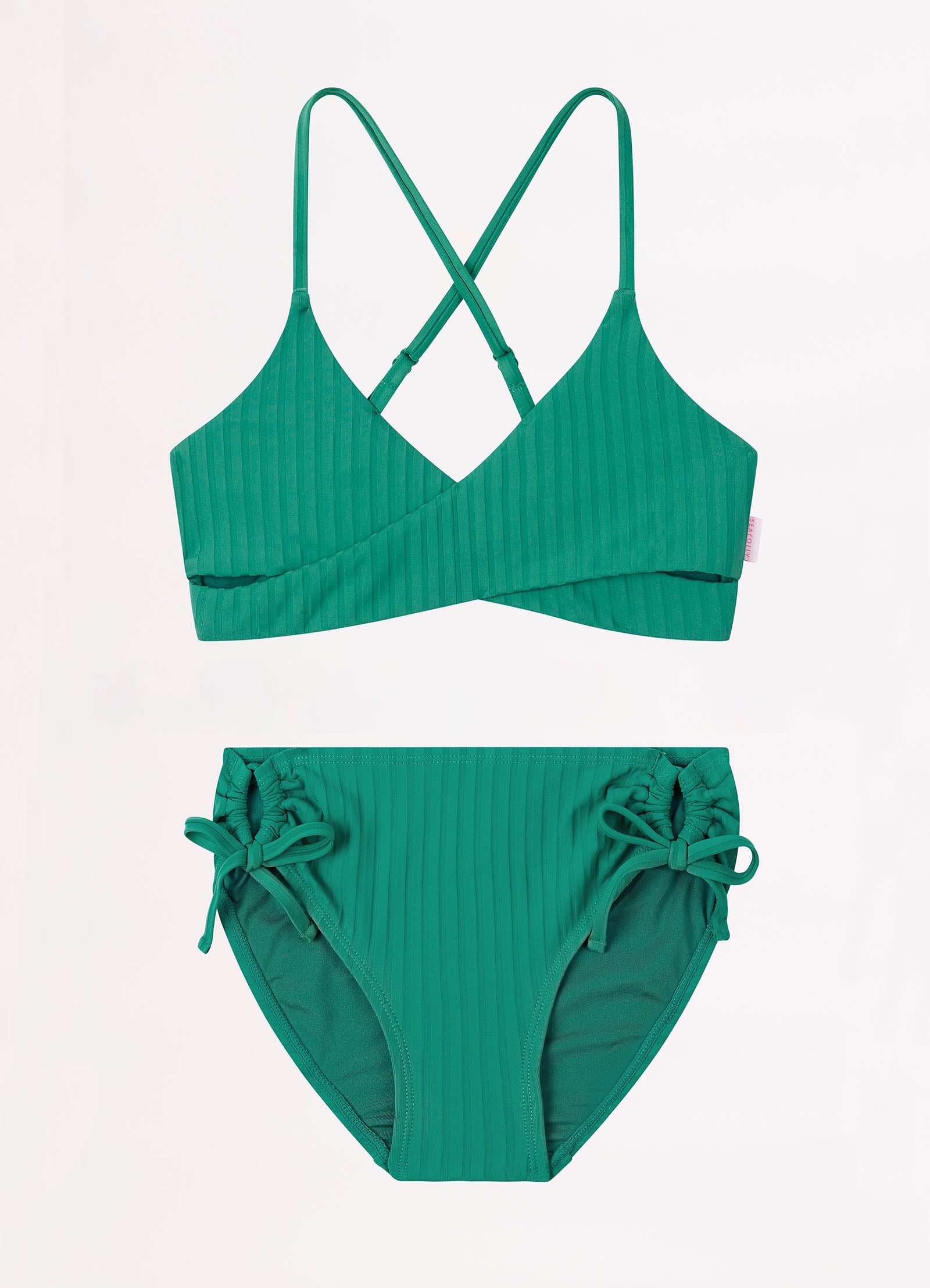 Girls Wrap Bikini  - Forest