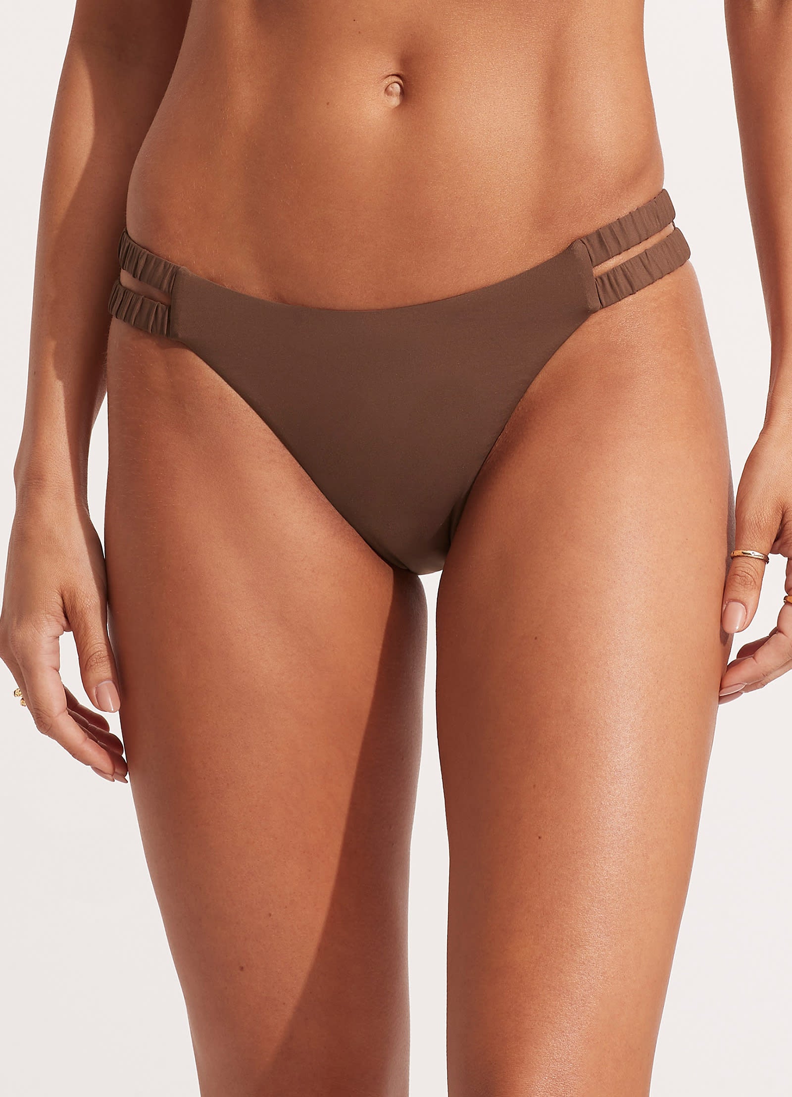 Seafolly Collective Gathered Tab Pant - Tiramisu