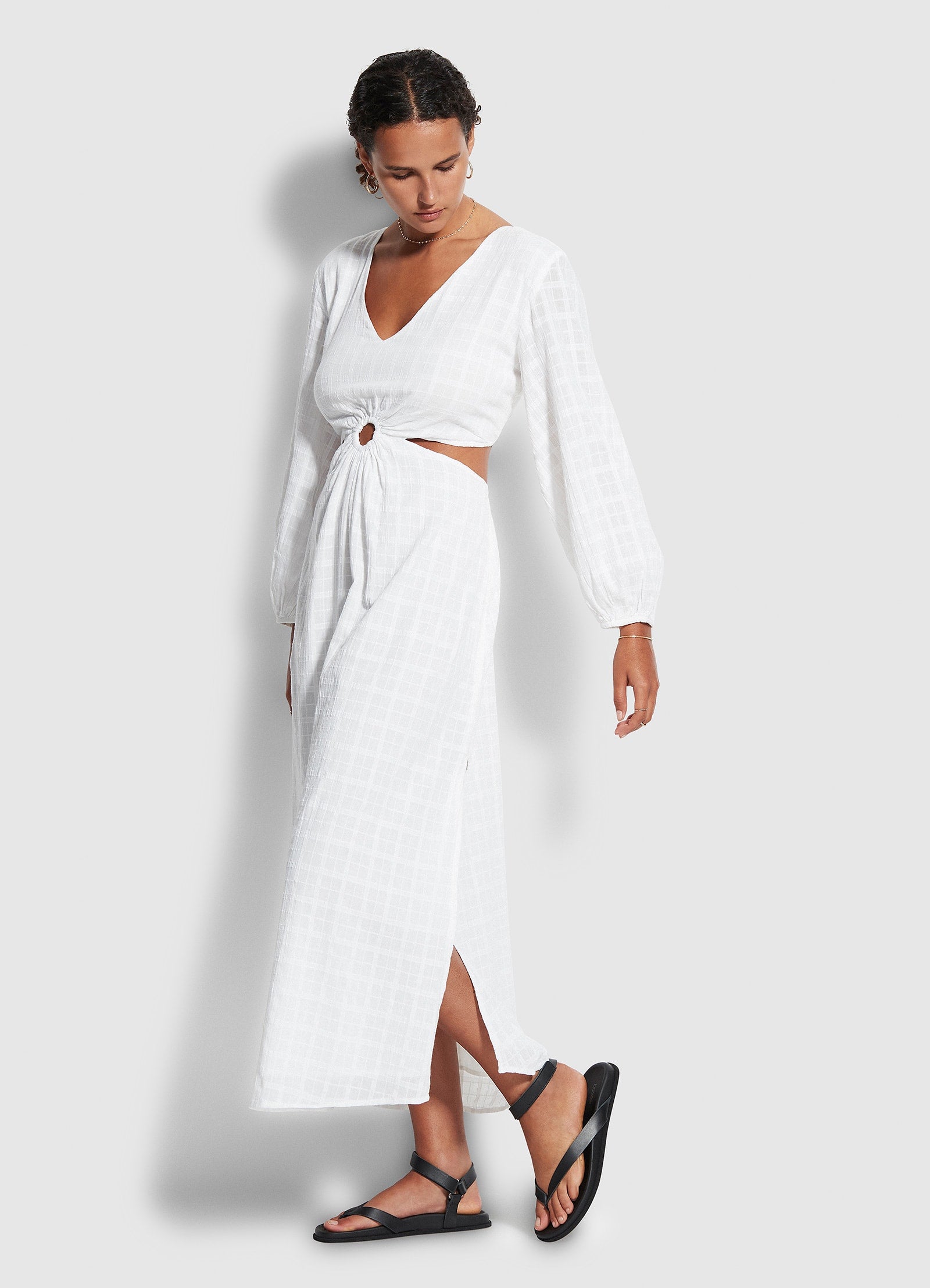 Drifter Cut Out Dress  - White