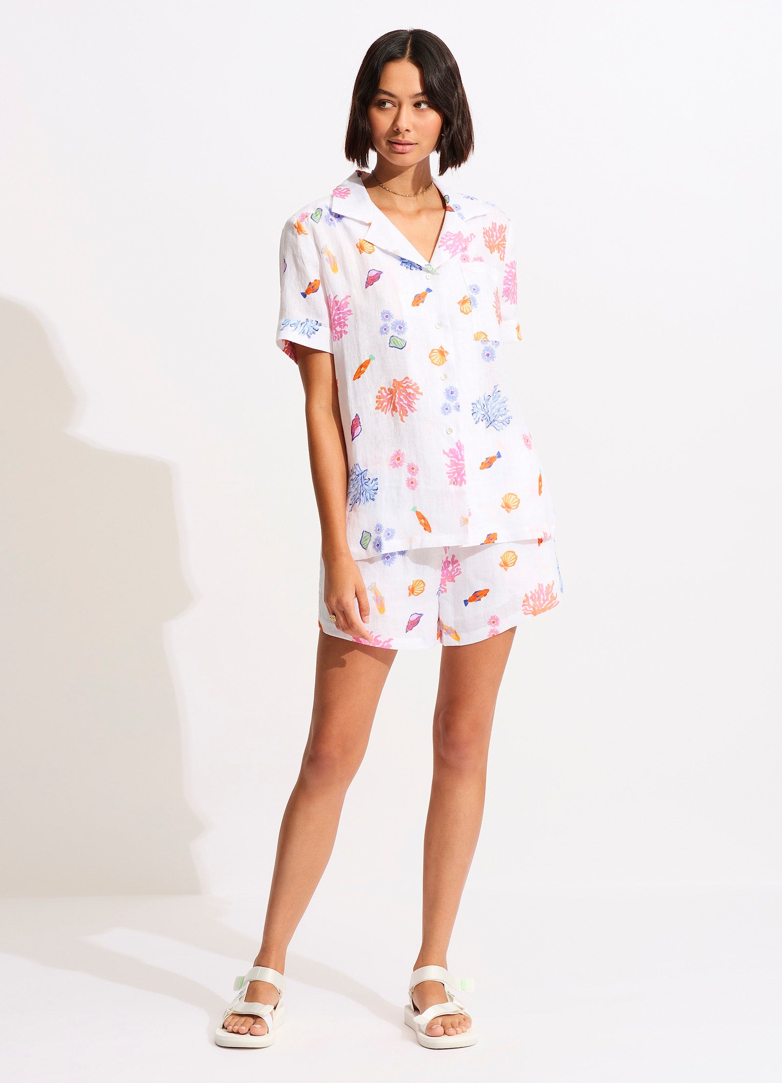 Under The Sea Beach Shirt - White