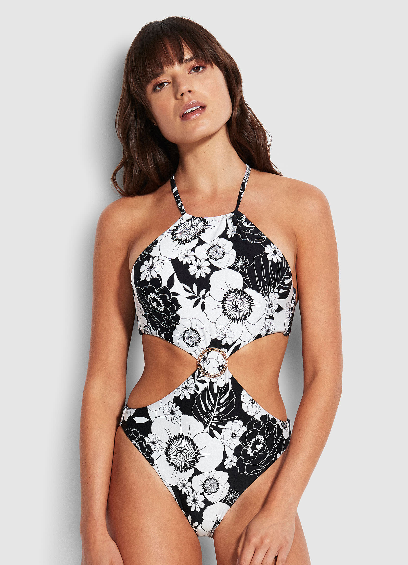 Summer Of Love High Neck One Piece - Black