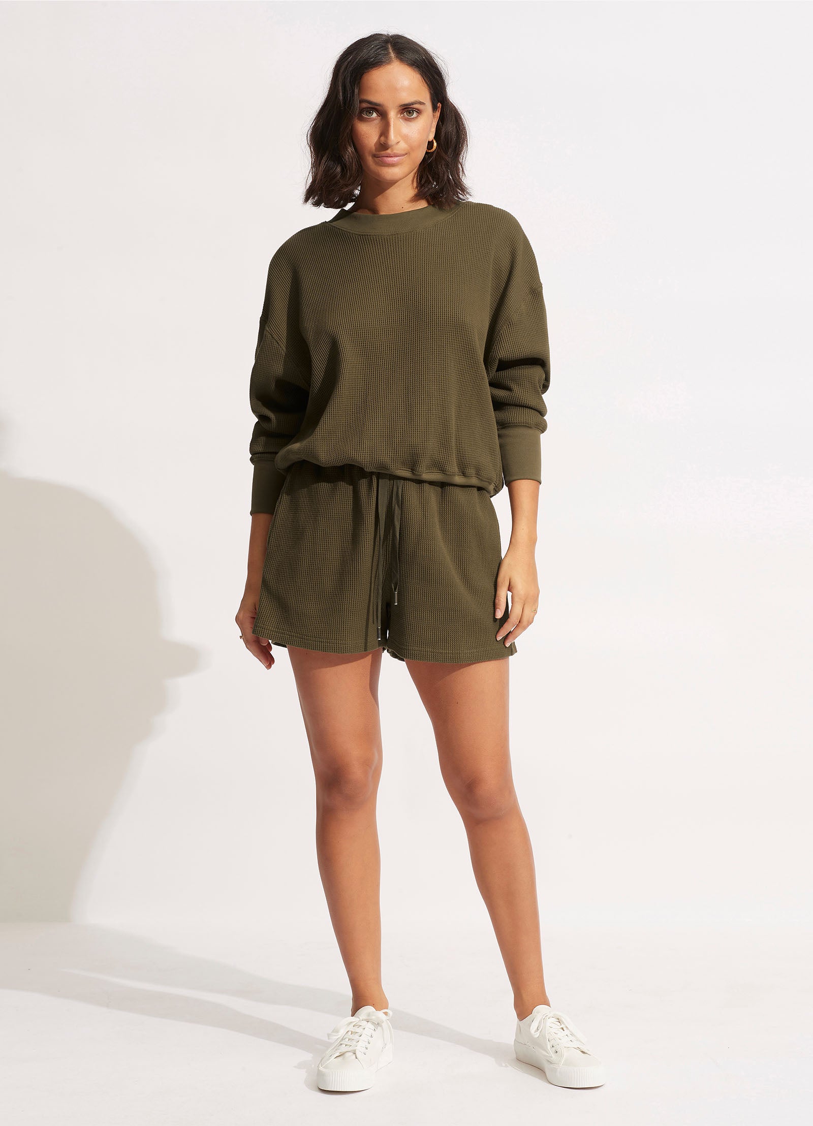 Waffle Beach Short  - Moss