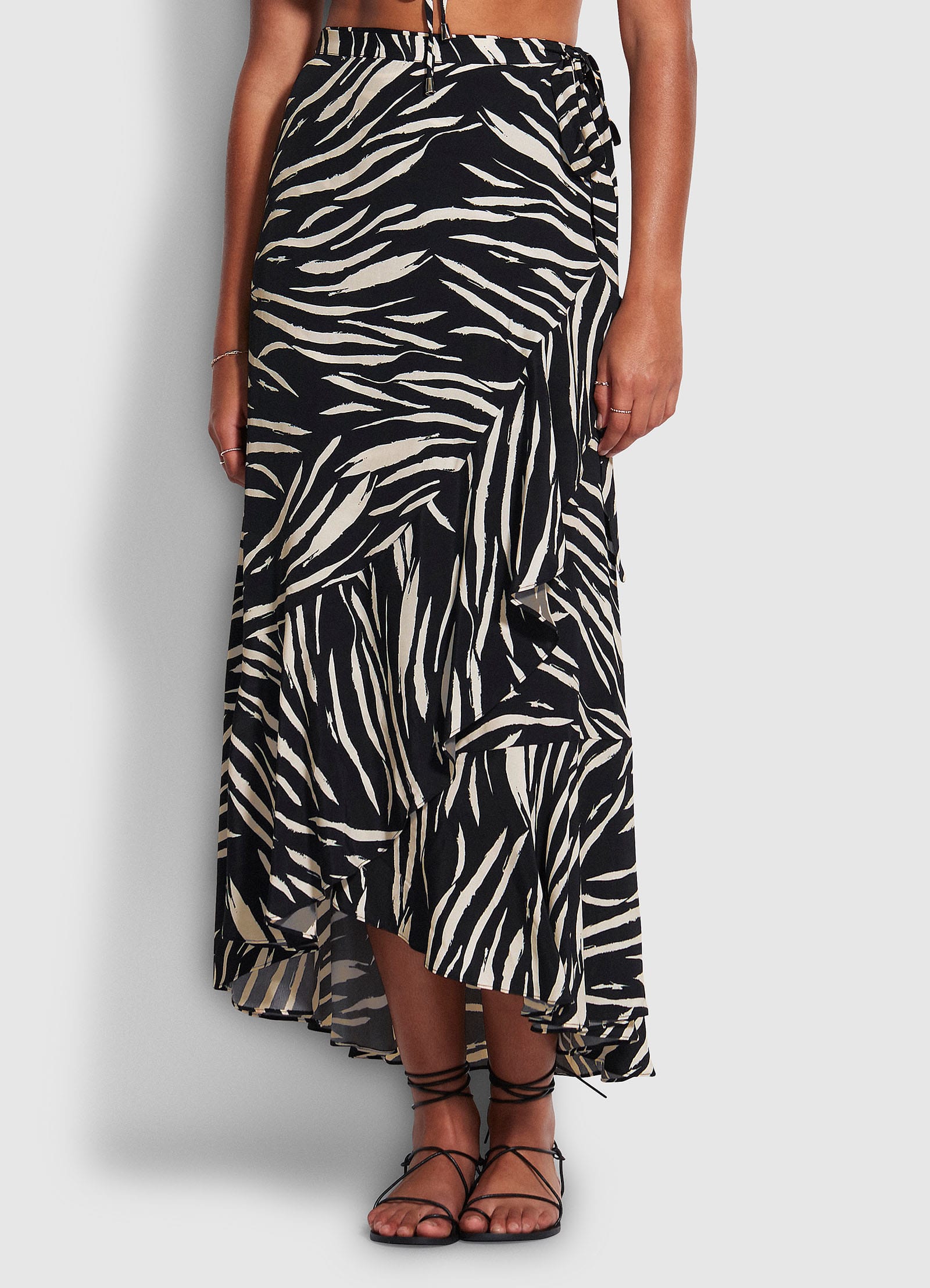 Skin Deep Wrap Skirt  - Black