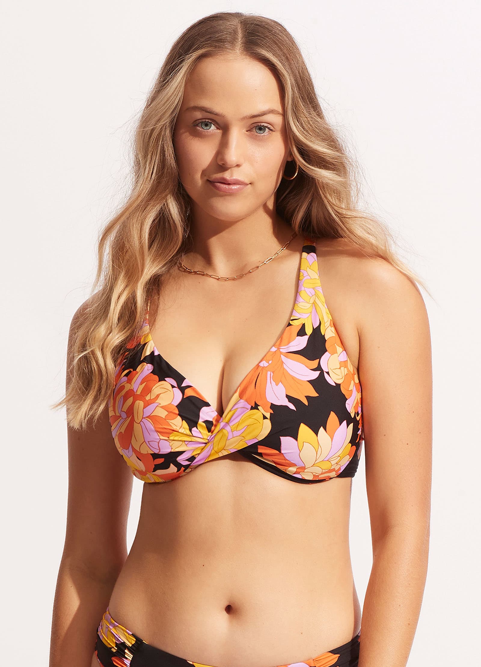 Palm Springs Wrap Front F Cup - Black