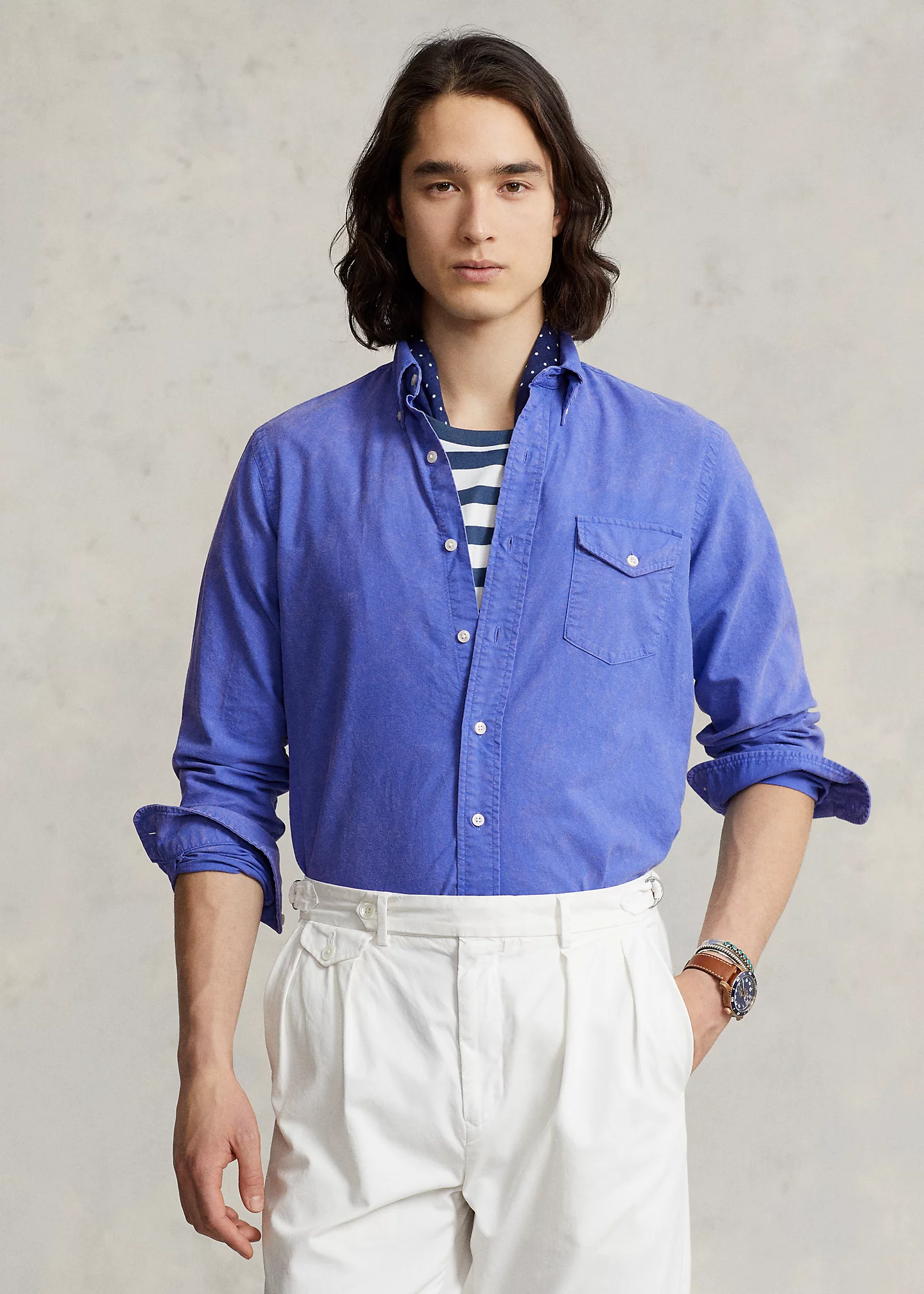 Classic Fit GarmentDyed Oxford Shirt
