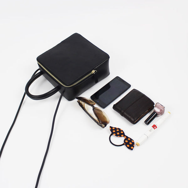 Chic Womens Cube Bag Leather Crossbody Bags Purse Handbags for Women