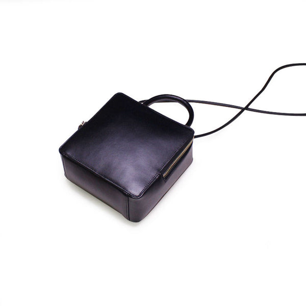 Chic Womens Cube Bag Leather Crossbody Bags Purse Handbags for Women