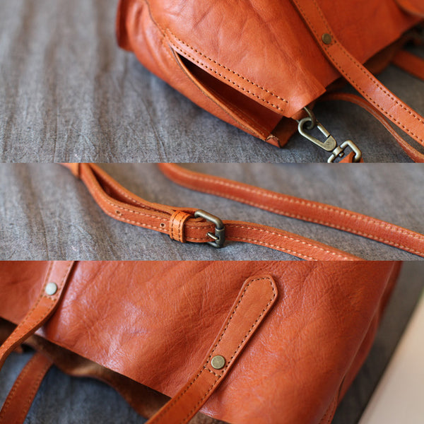 Small Womens Tote Bag Brown Leather Handbags Crossbody Bags for Women