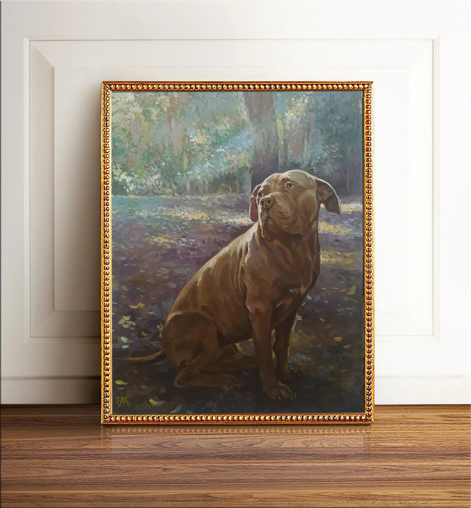 Portrait of a dog Portrait of a pet Personal portrait of a dog Portrait oil on canvas Portrait of a handmade pet Portrait as a gift