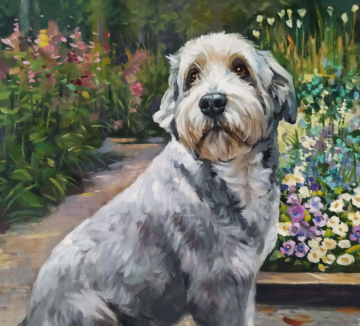 pet portraits painting oil painting on canvas Handmade pet portrait dog portrait Father's day giftFather's day gift