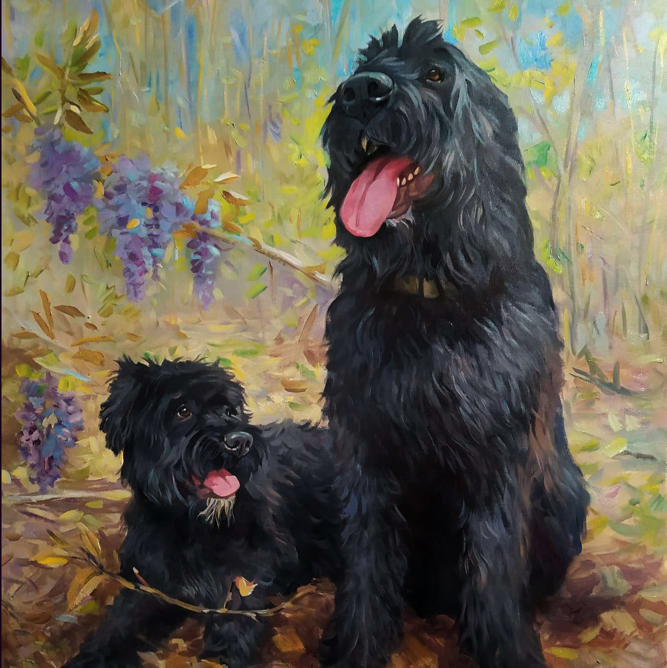 Personal portrait of a dog Portrait oil on canvas pet Portrait as a gift