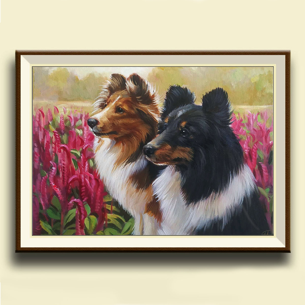 pet portraits painting Dog oil painting on canvas Gift for friend