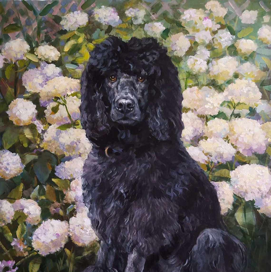 Pet portrait Dog Portrait Painting Oil on canvas Father's Day gift