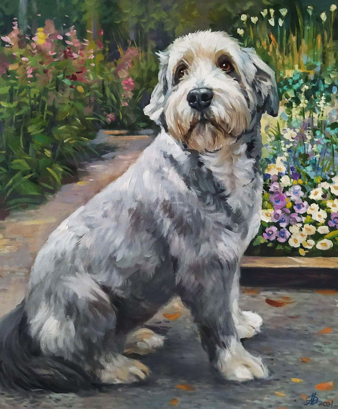 pet portraits painting oil painting on canvas Handmade pet portrait dog portrait Father's day giftFather's day gift