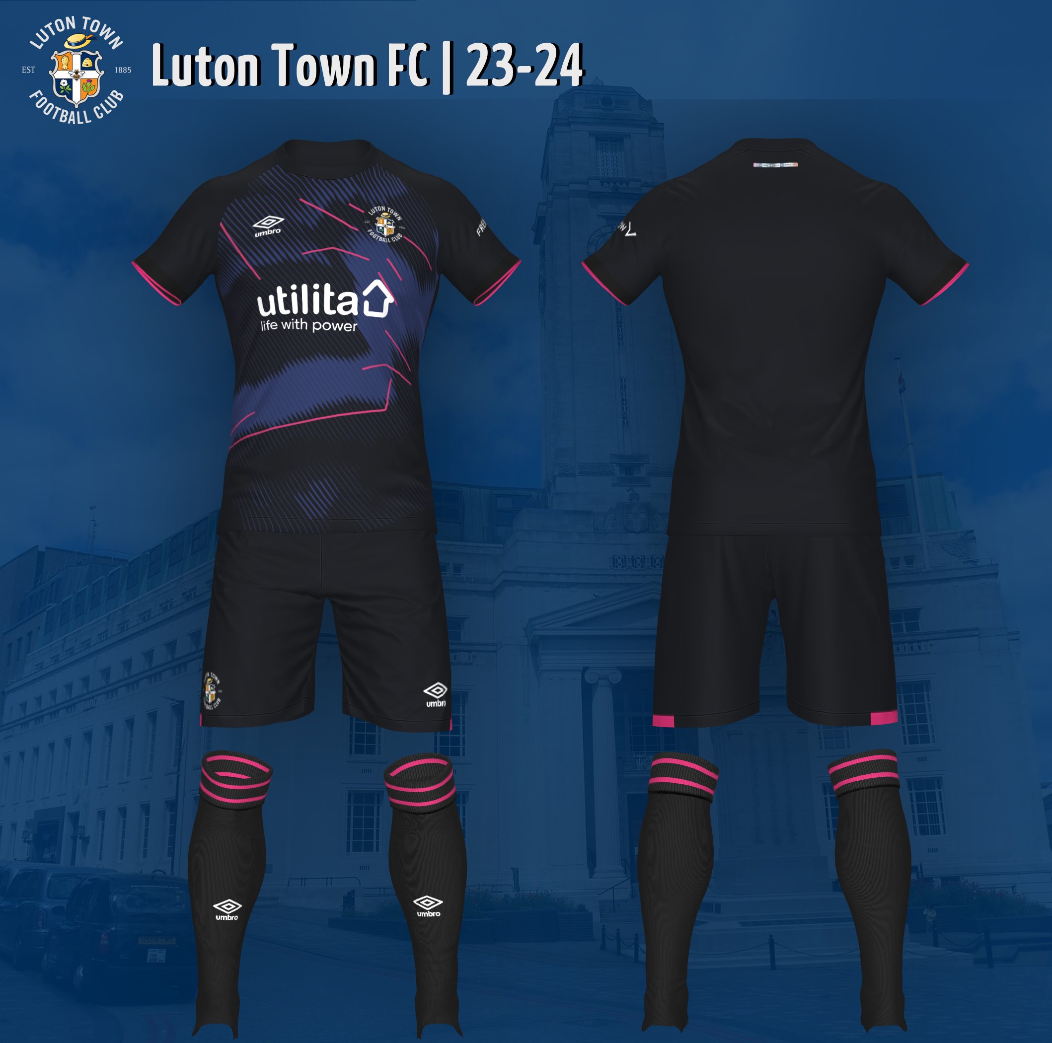 Short Third Homme Luton Town 2023/24 Short Third Homme Luton Town 2023/24