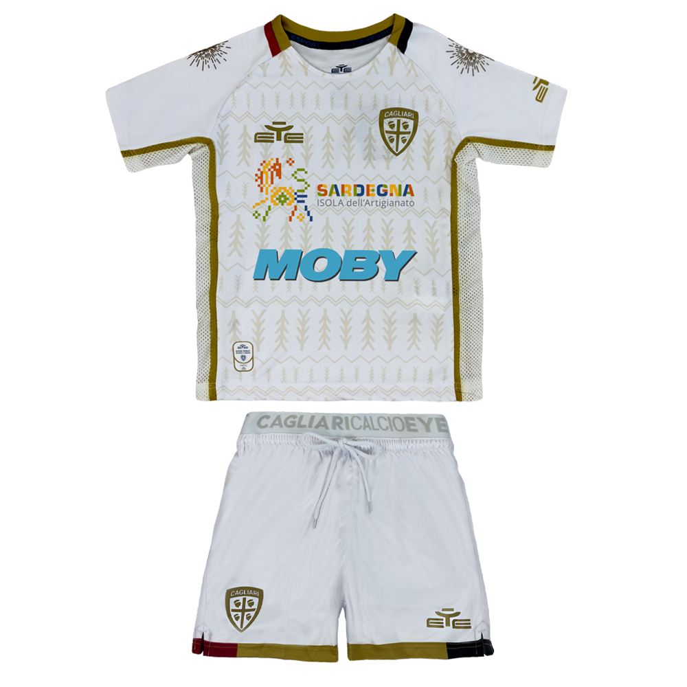 Kit Extérieur Enfant Cagliari Calcio 2024/25 Kit Extérieur Enfant Cagliari Calcio 2024/25