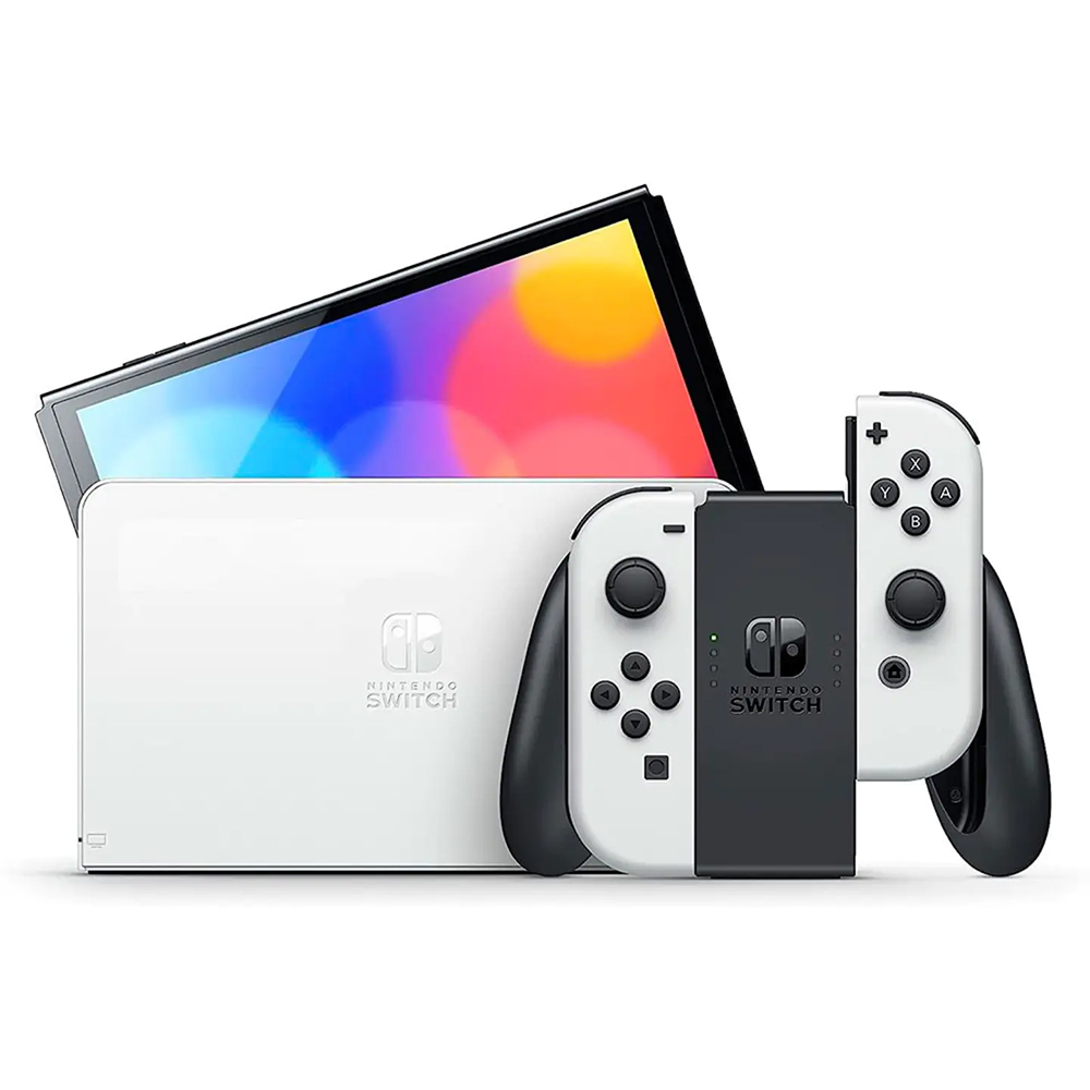 Nintendo - Geek Squad Certified Refurbished Switch – OLED Model w/ White Joy-Con - White