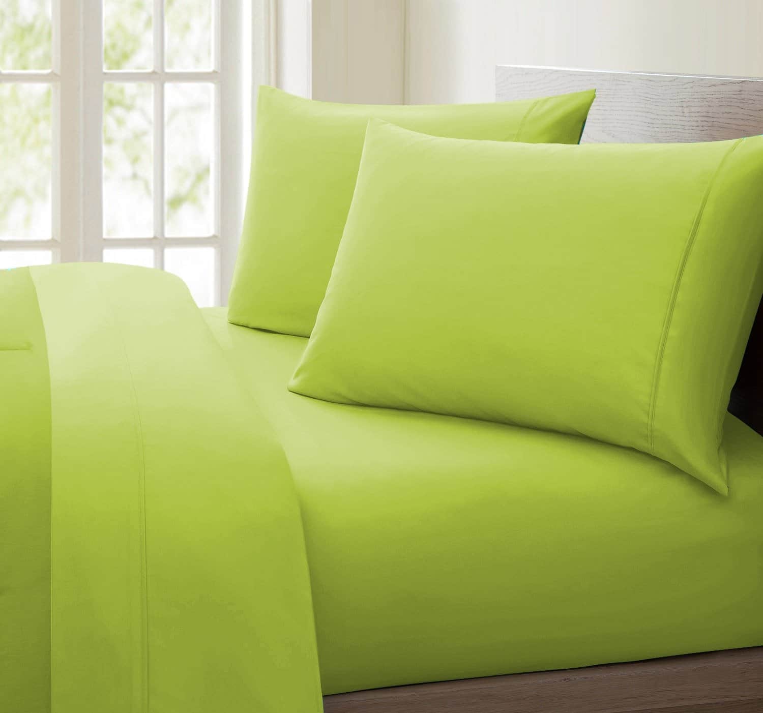 Allessia Wrinkle Free Super Soft Sheet Set, Lime
